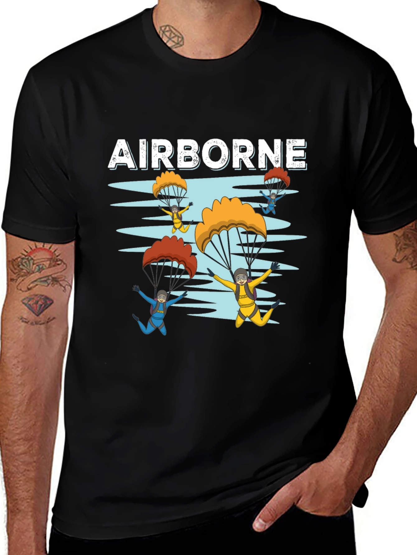 Airborne T-Shirt - Skydiving Design