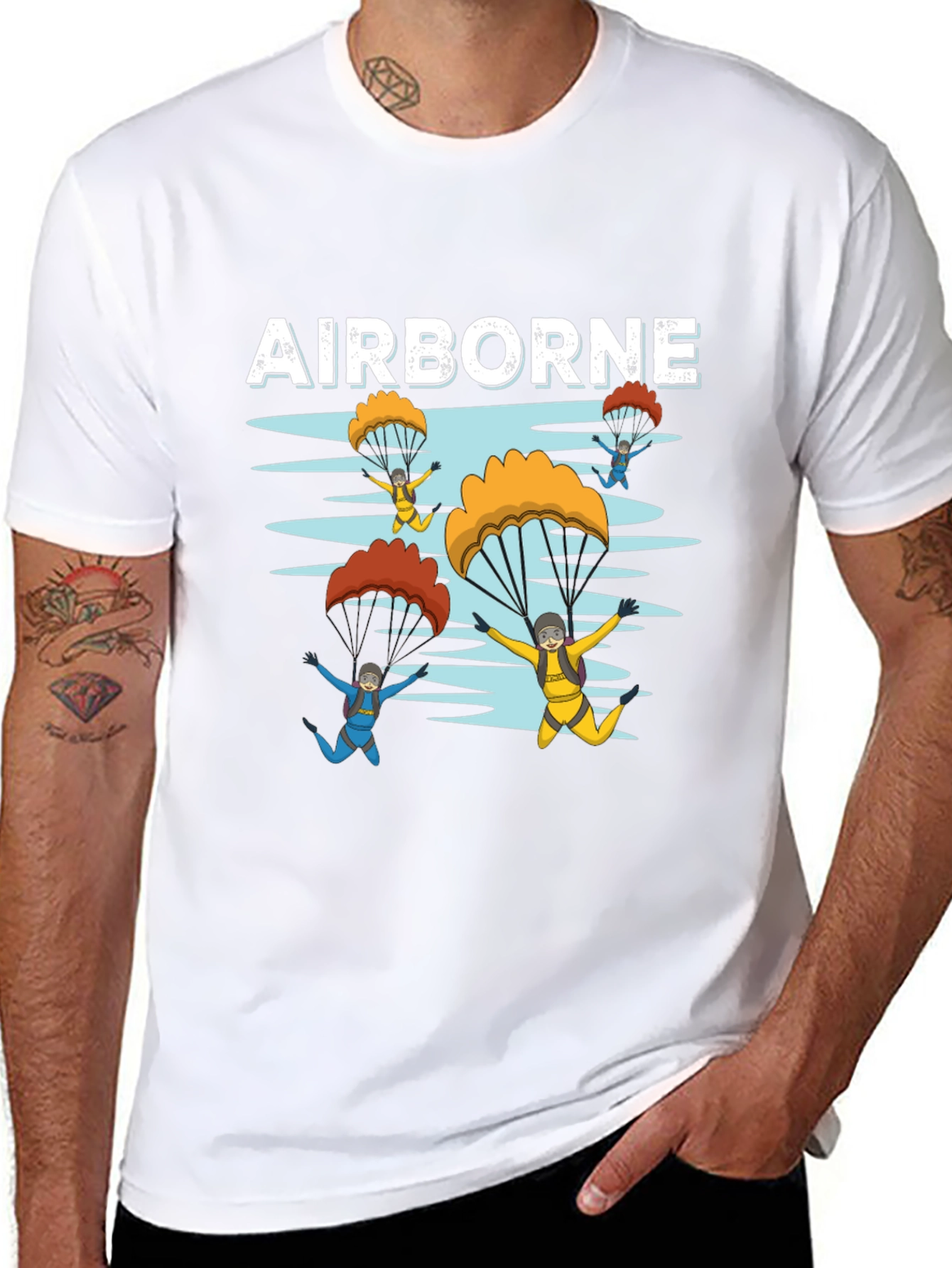 Airborne T-Shirt - Skydiving Design