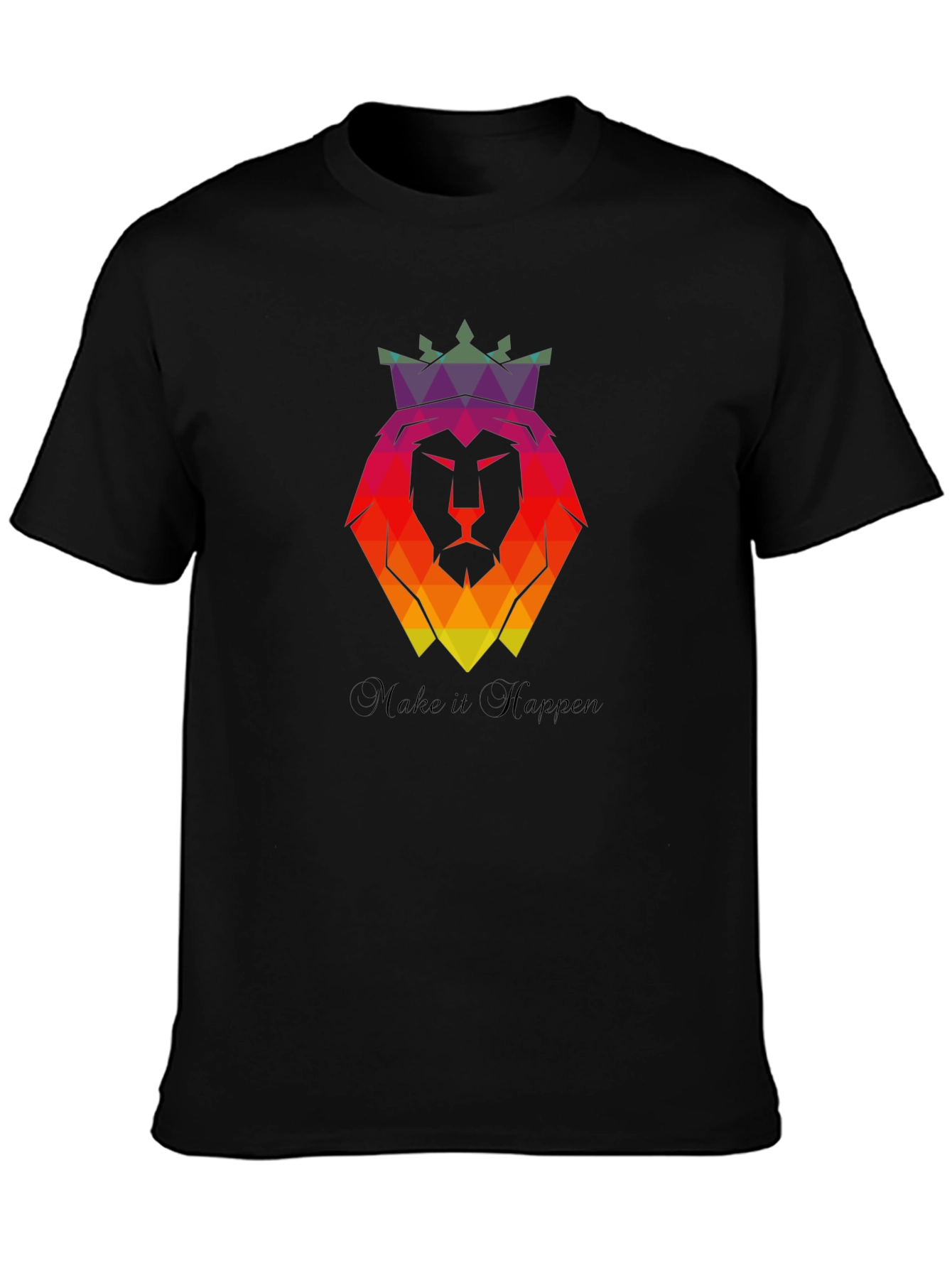 Geometric Lion King Graphic Tee