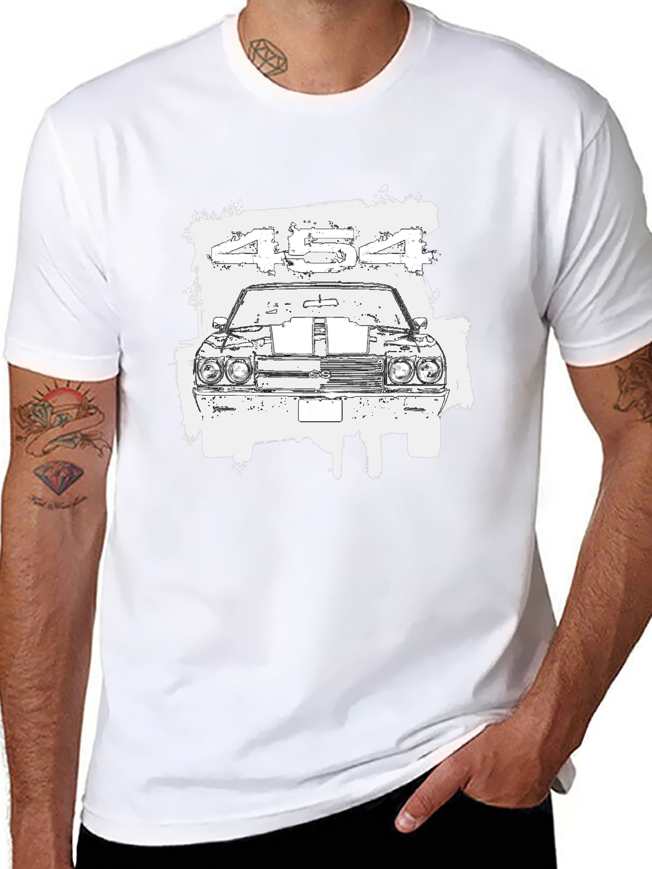 Muscle Car 454 T-Shirt - Classic American Automotive Tee