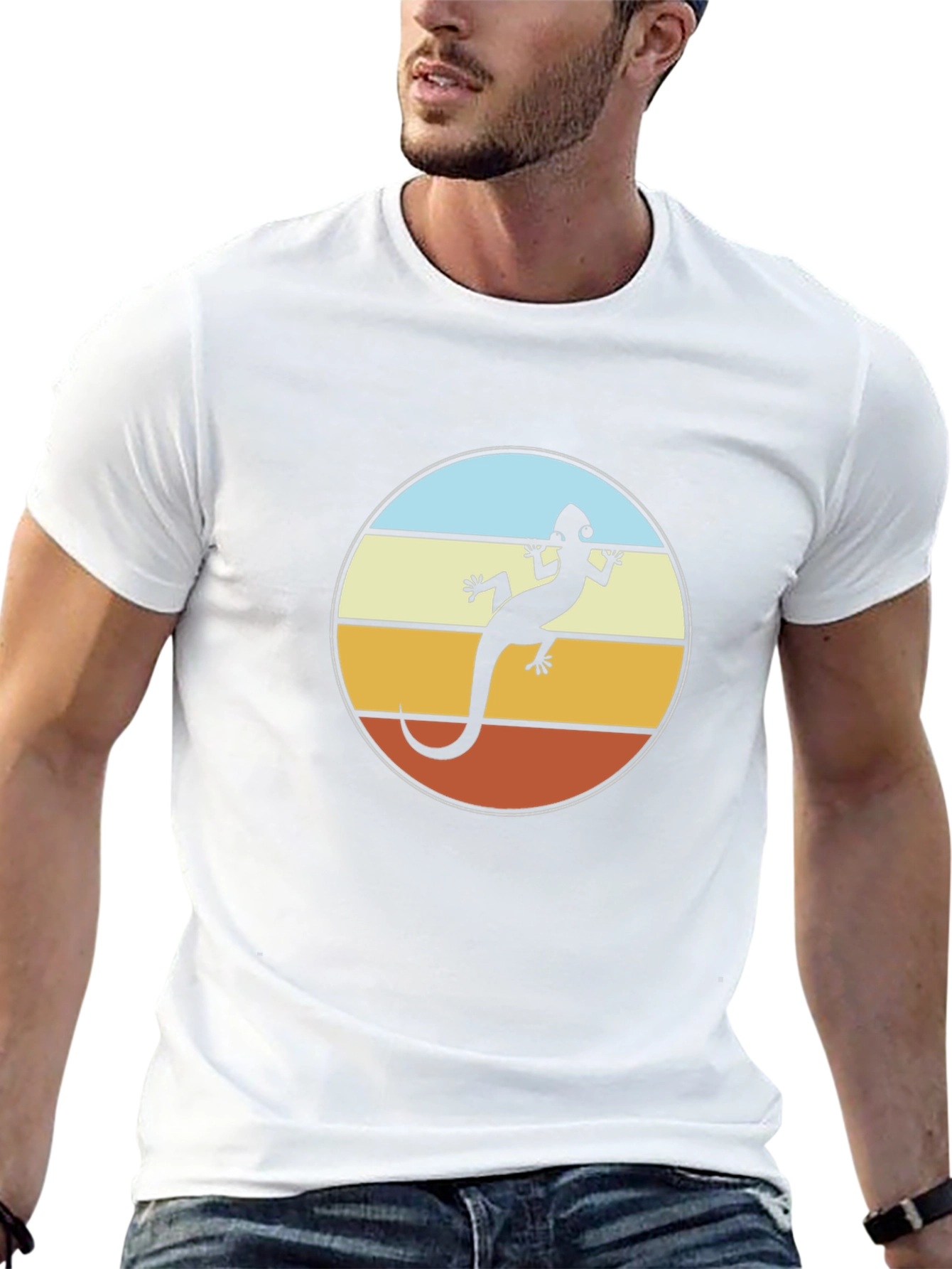Retro Lizard Graphic Tee - Cool & Casual
