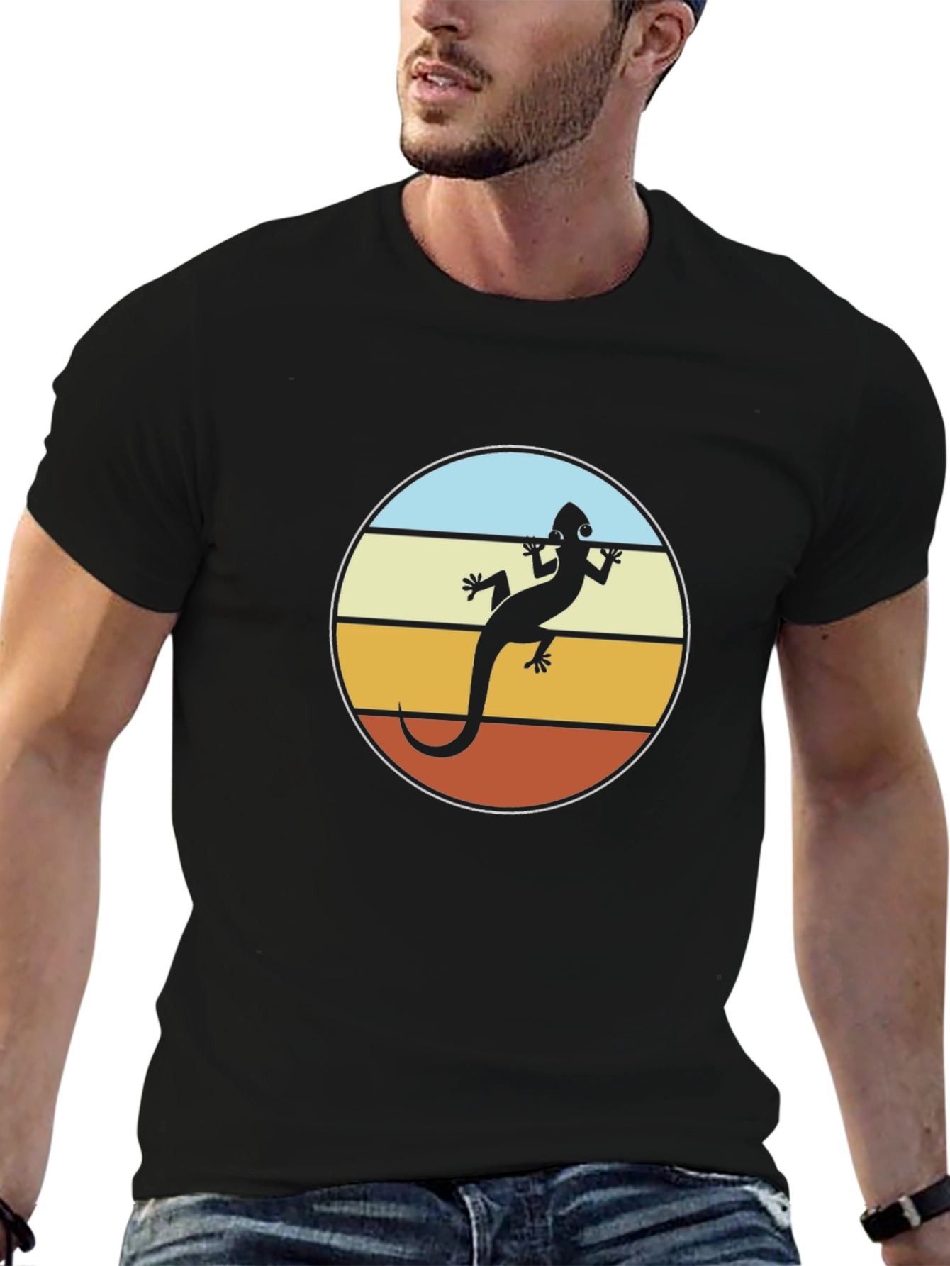 Retro Lizard Graphic Tee - Cool & Casual