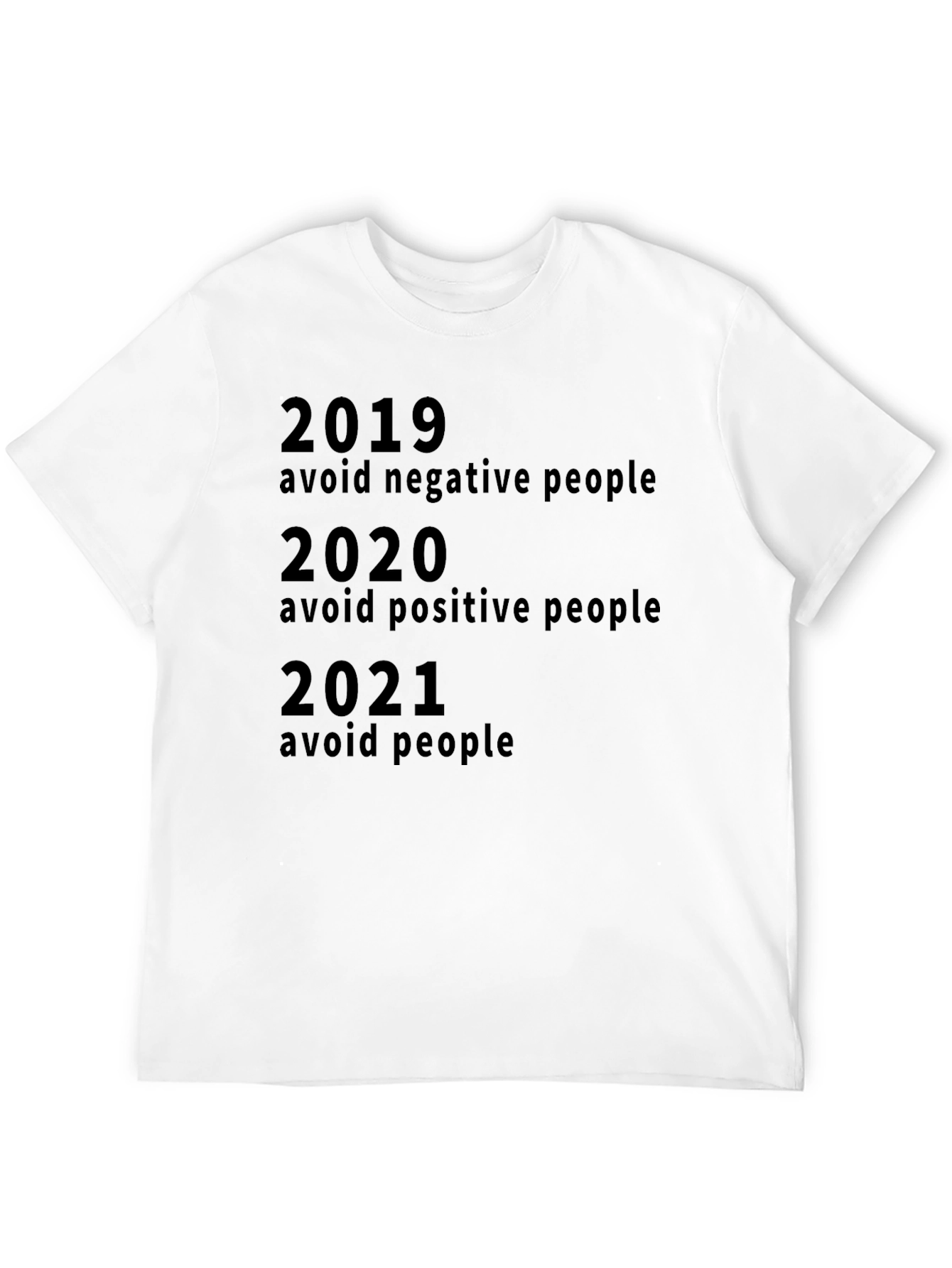Humorous 2019-2021 Avoid People Graphic T-Shirt