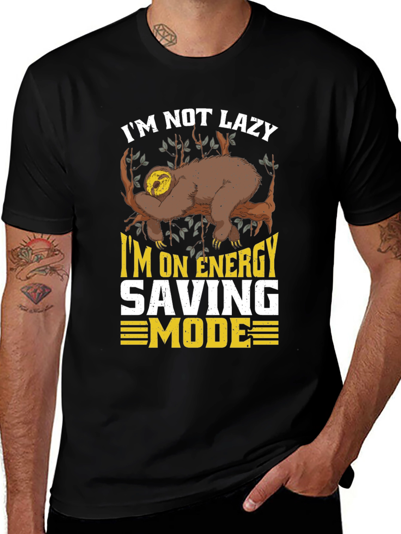 Im Not Lazy Sloth T-Shirt - Energy Saving Mode