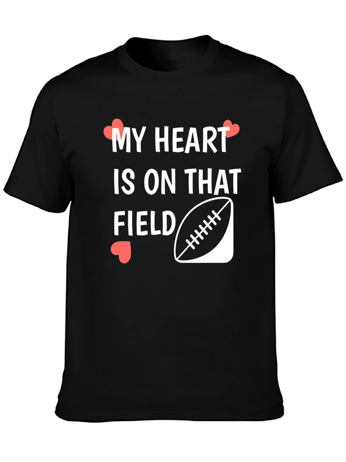 My Heart Is On That Field Football Graphic T-Shirt