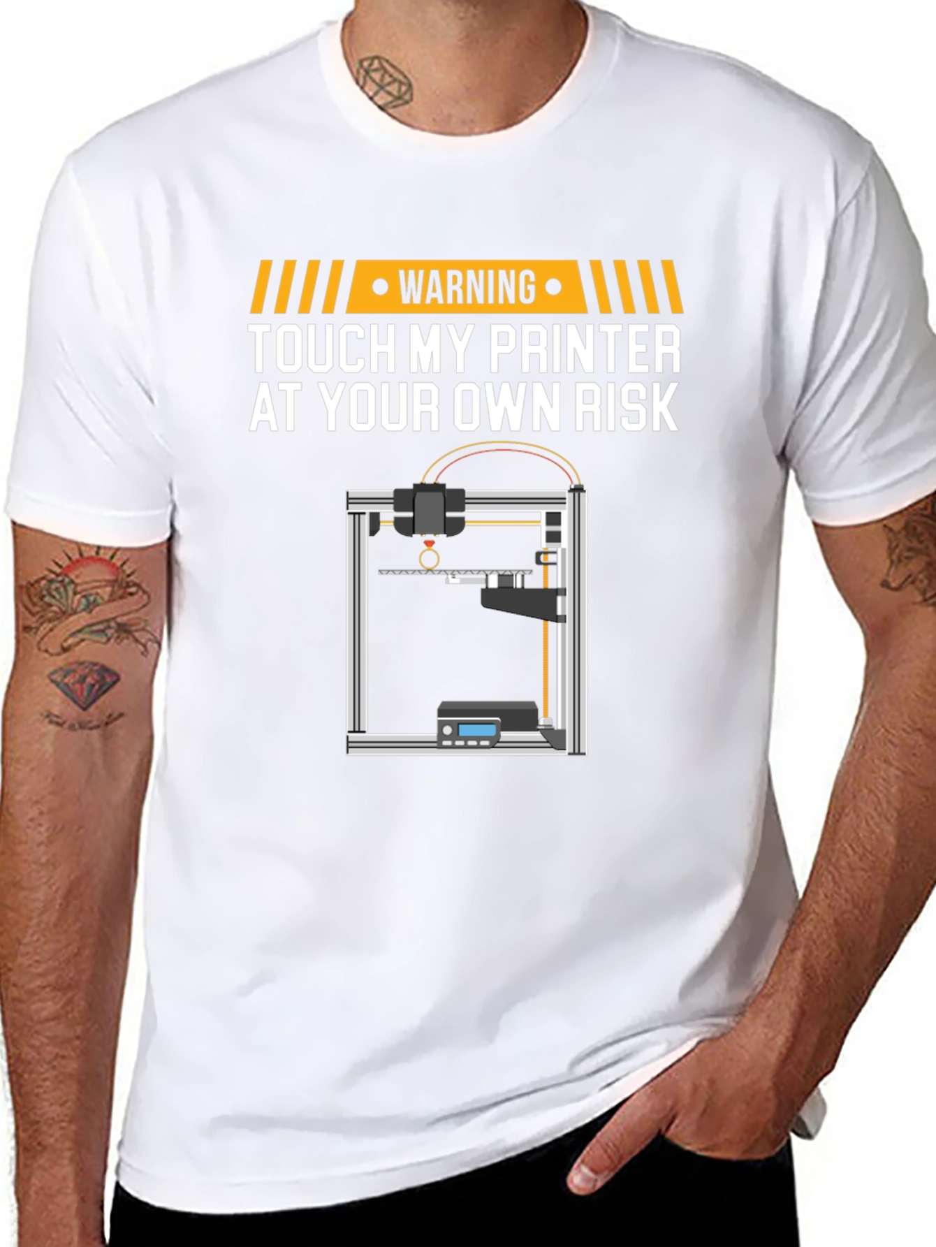 Warning Touch My Printer T-Shirt