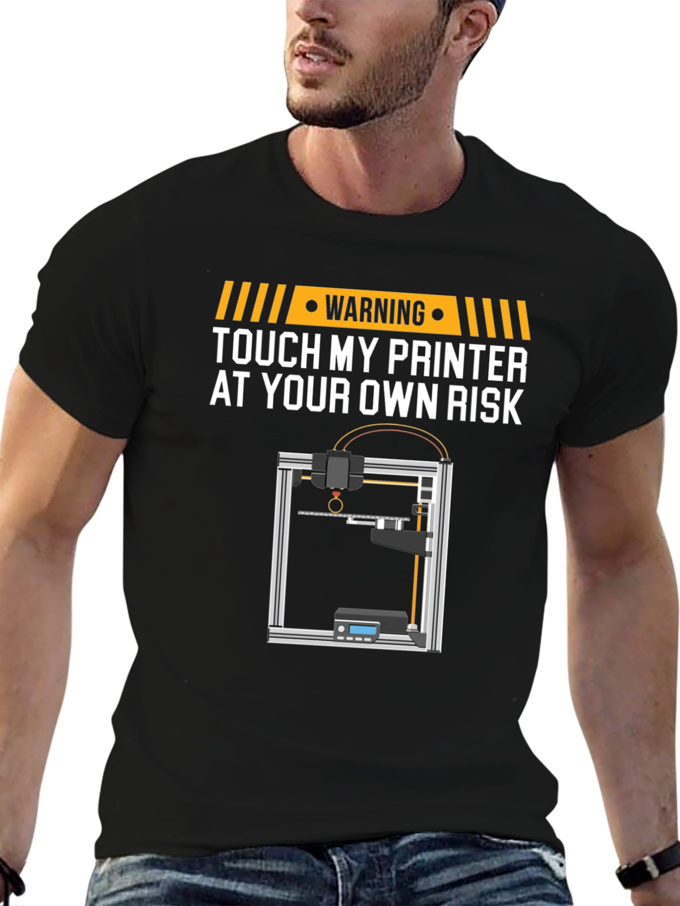 Warning Touch My Printer T-Shirt