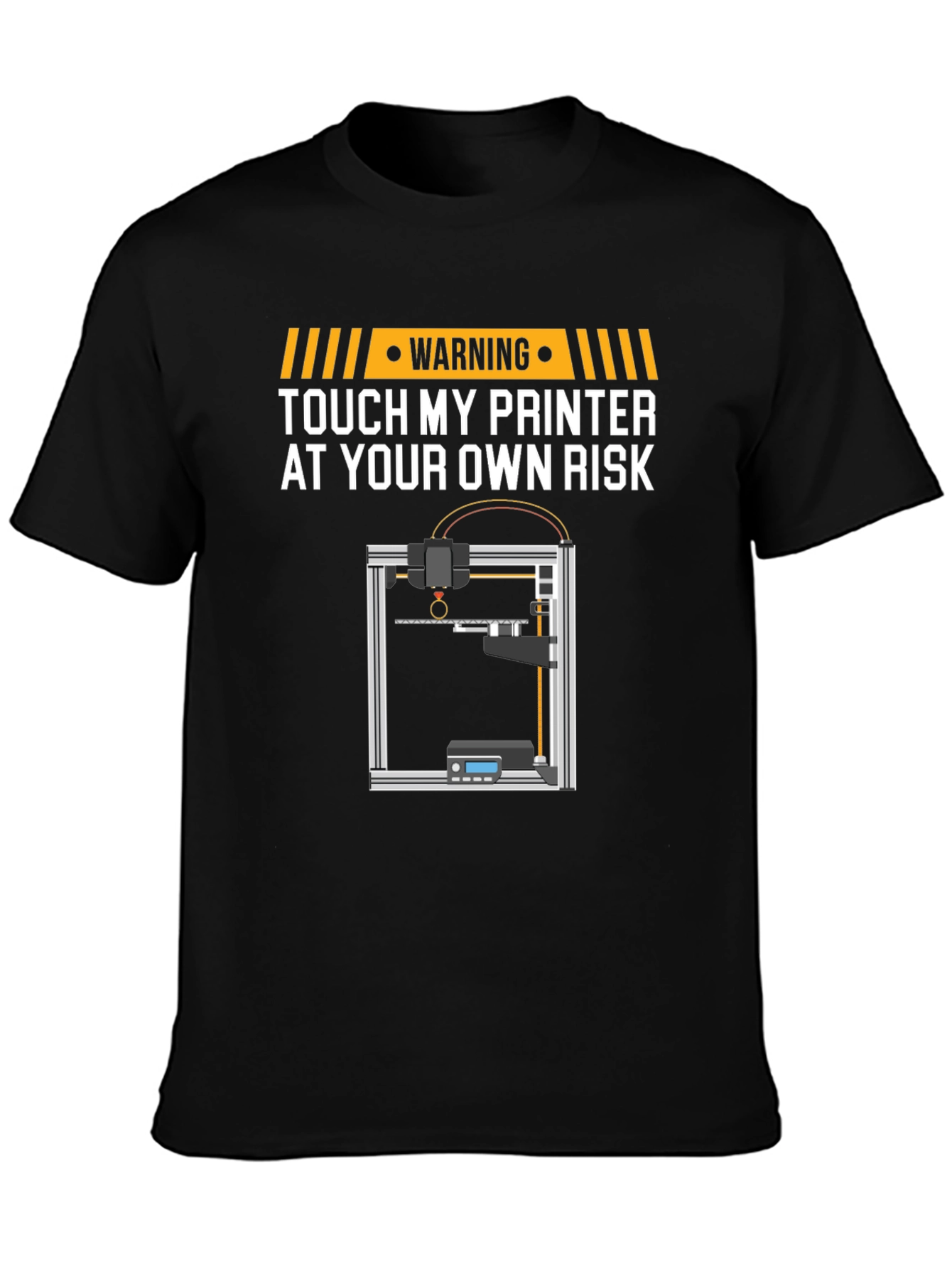 Warning Touch My Printer T-Shirt