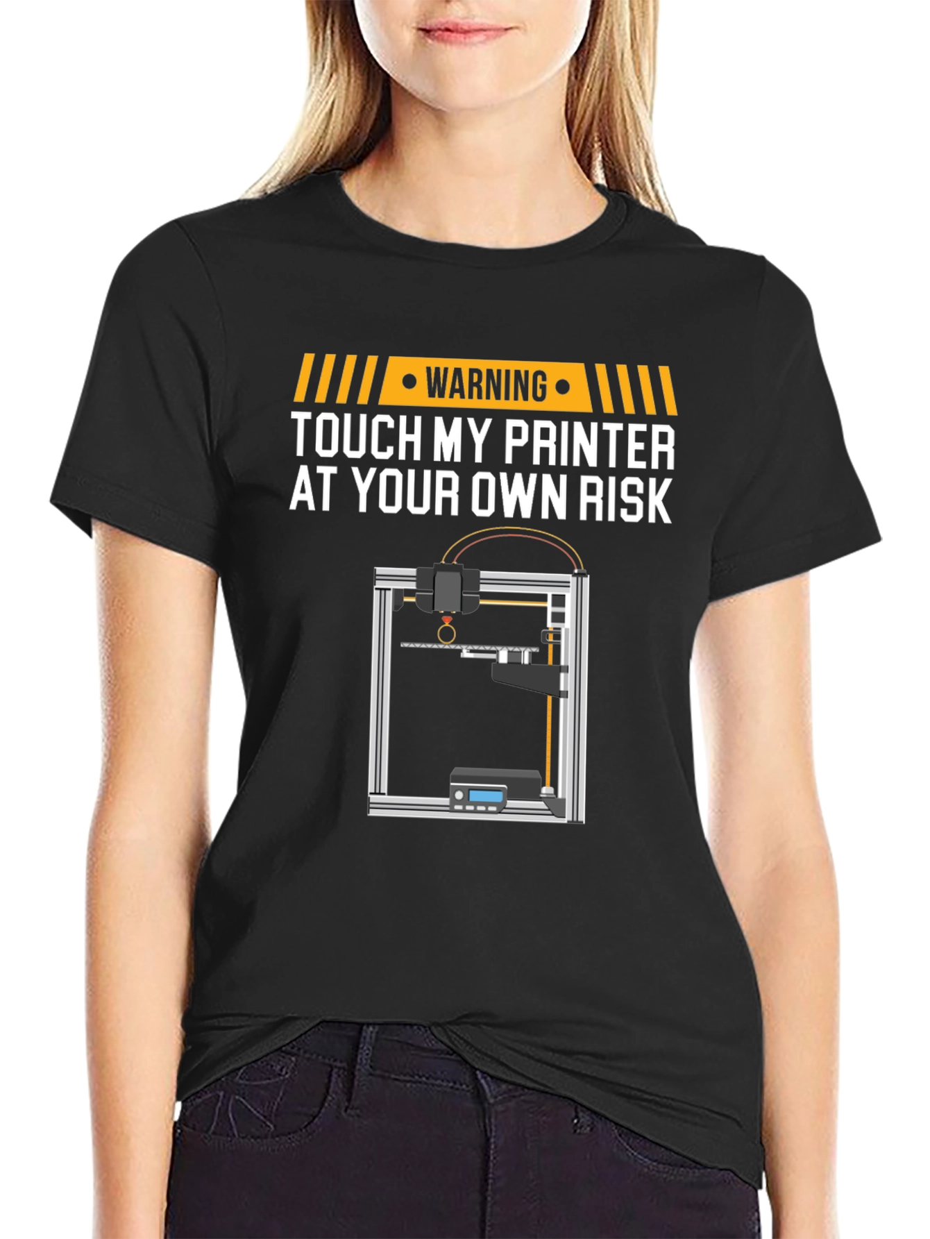 Warning Touch My Printer T-Shirt