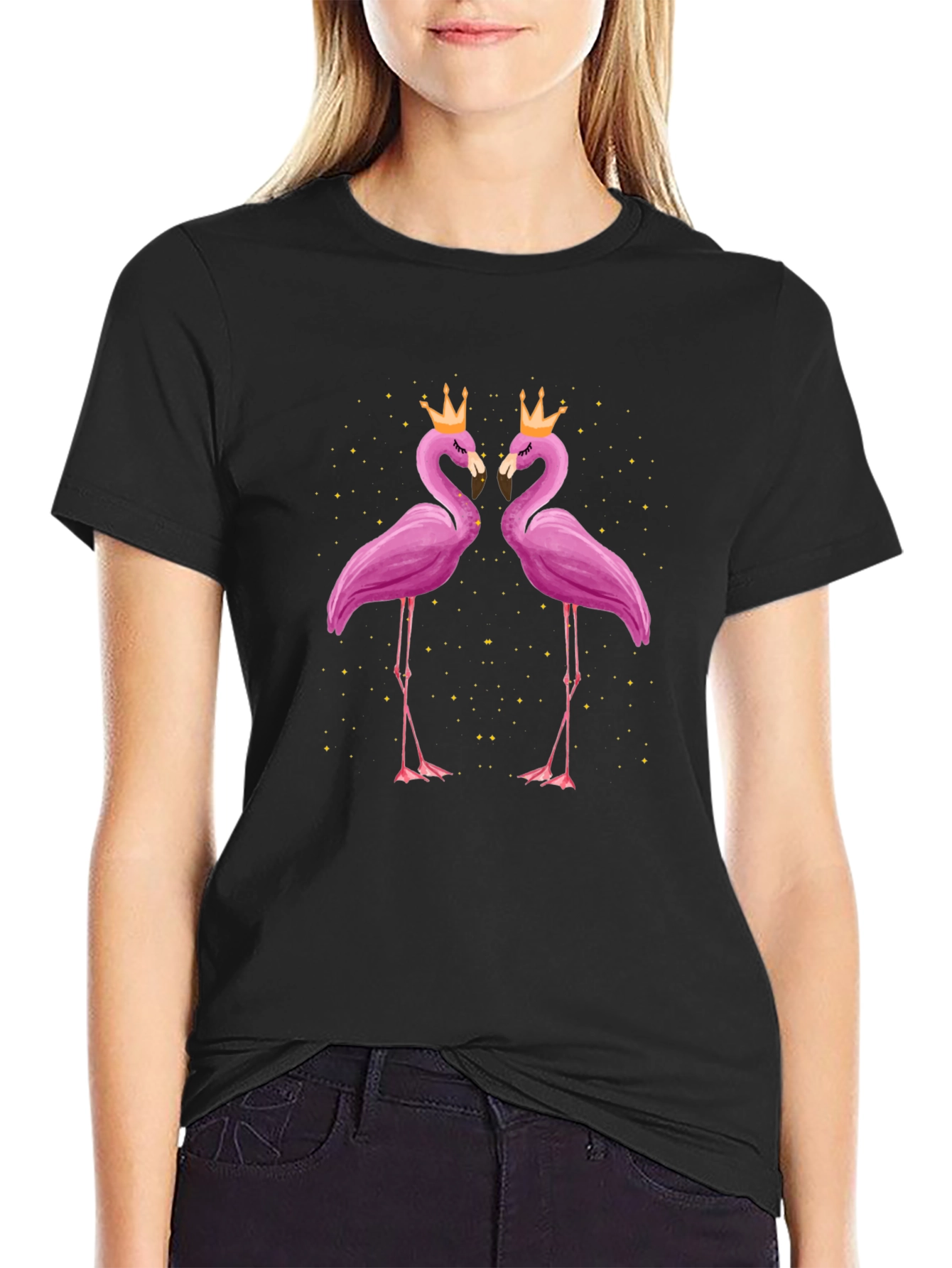 Flamingo T-Shirt - Royal Pink Birds