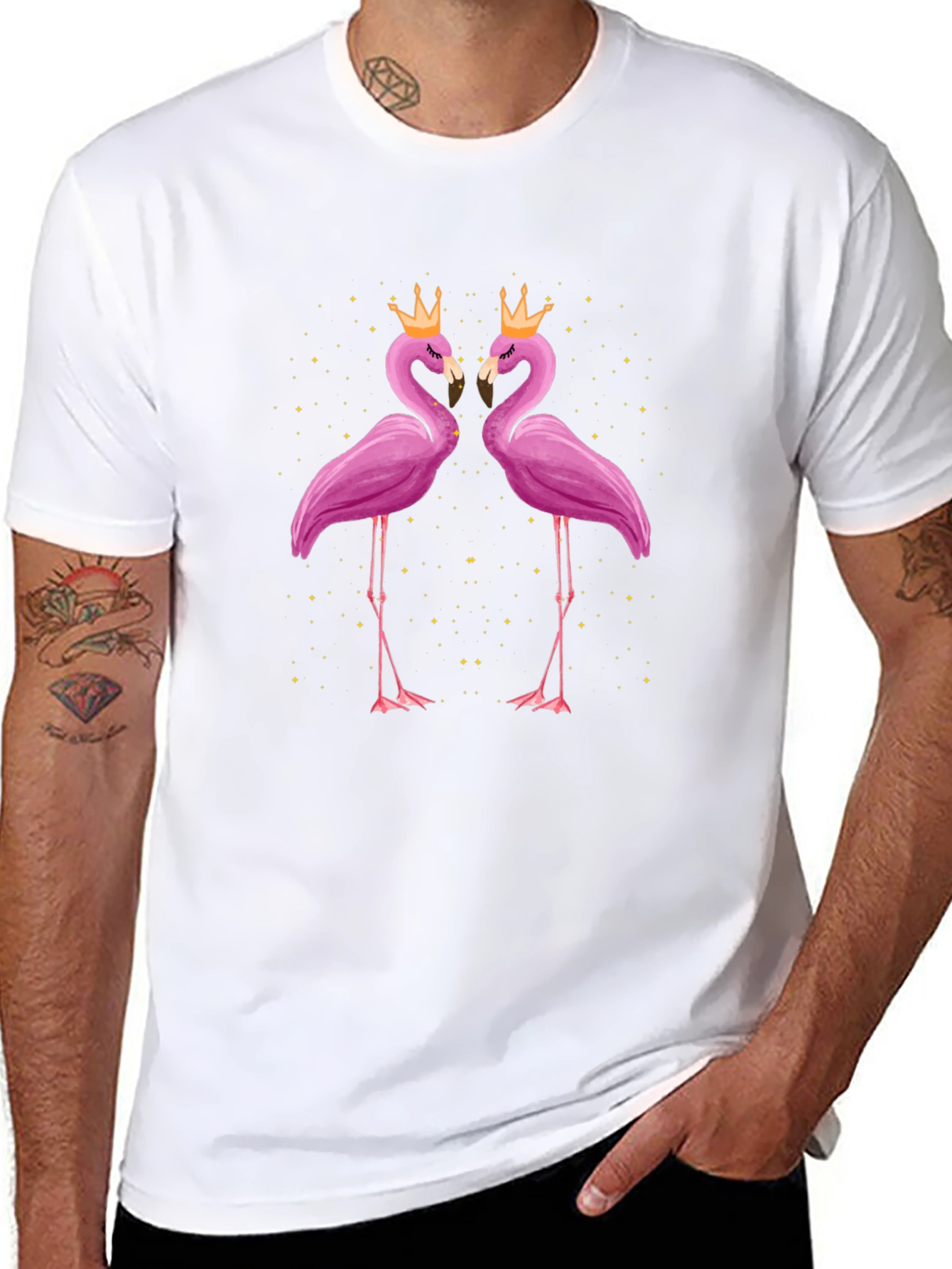 Flamingo T-Shirt - Royal Pink Birds