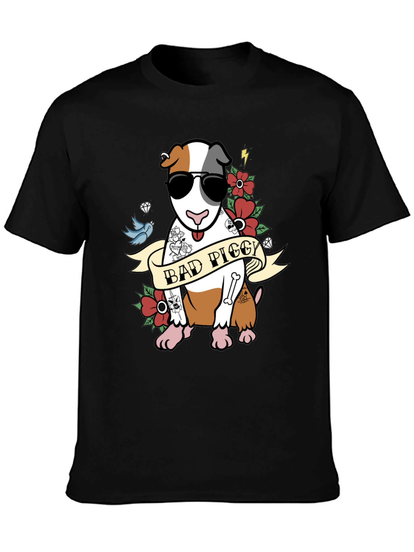 Bad Piggy Tattoo Style T-Shirt