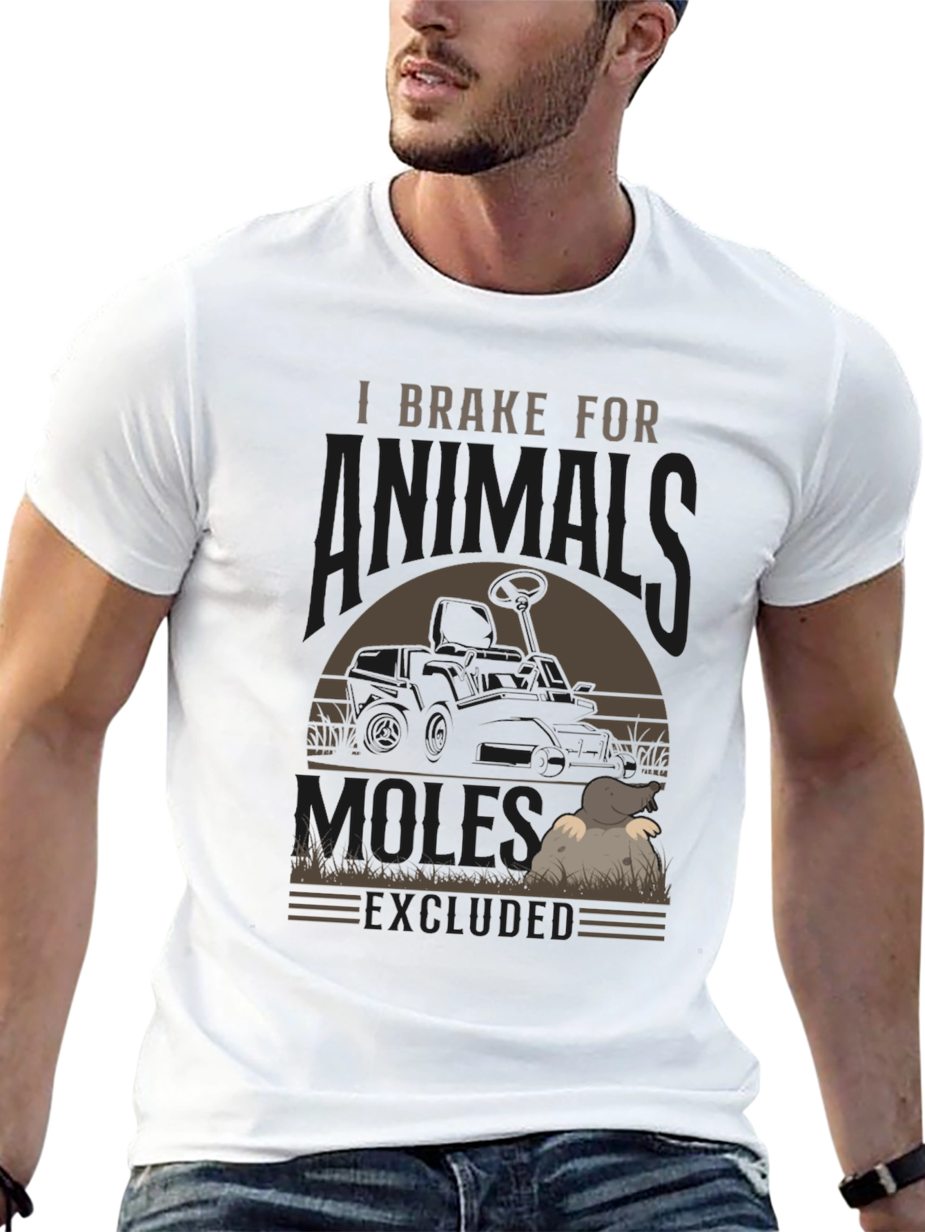 I Brake For Moles Extended T-Shirt