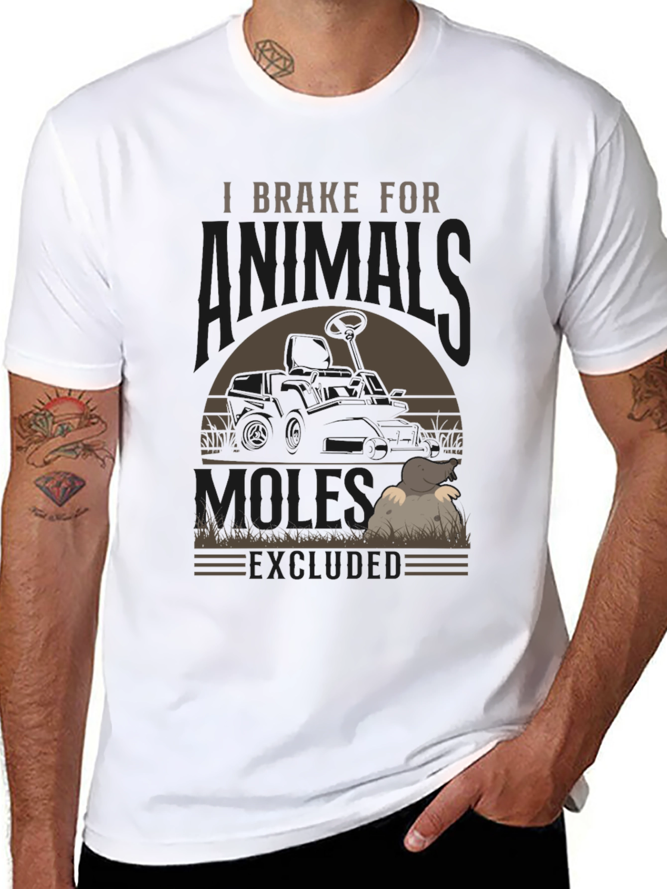 I Brake For Moles Extended T-Shirt