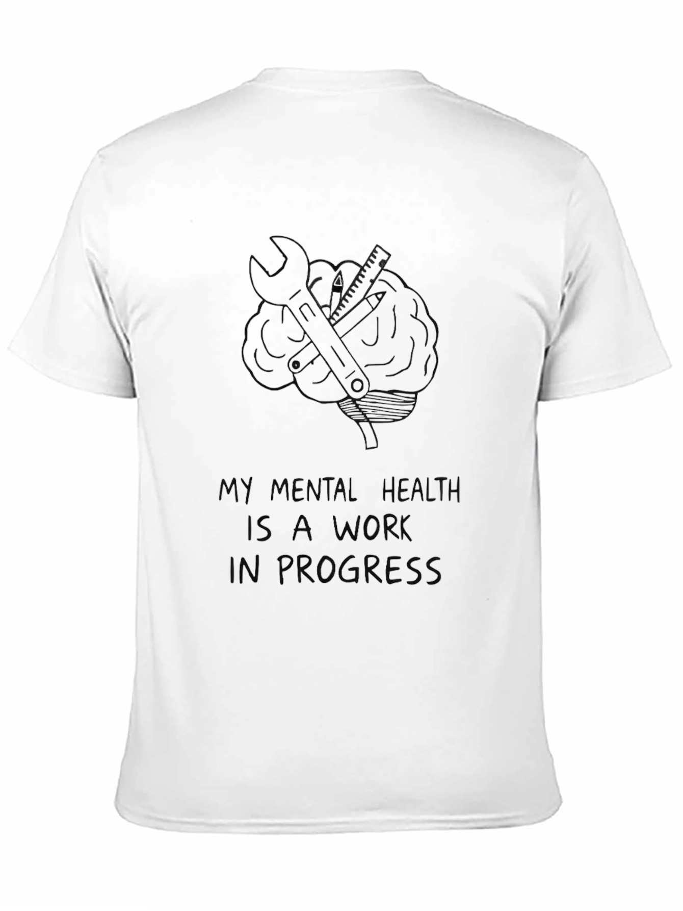 My Mental Health Work In Progress Black T-Shirt