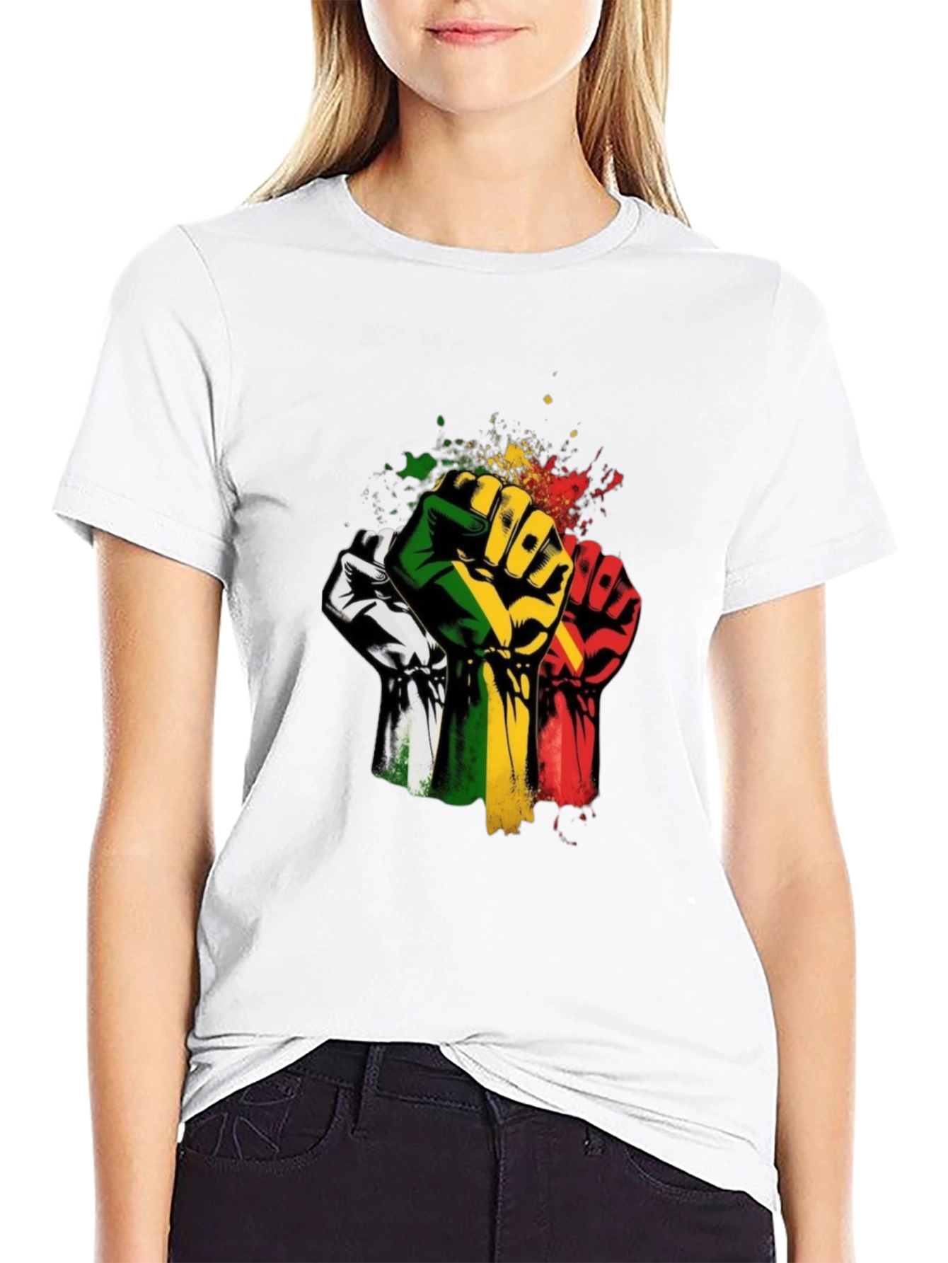 Empowered Fist Graphic T-Shirt - Black