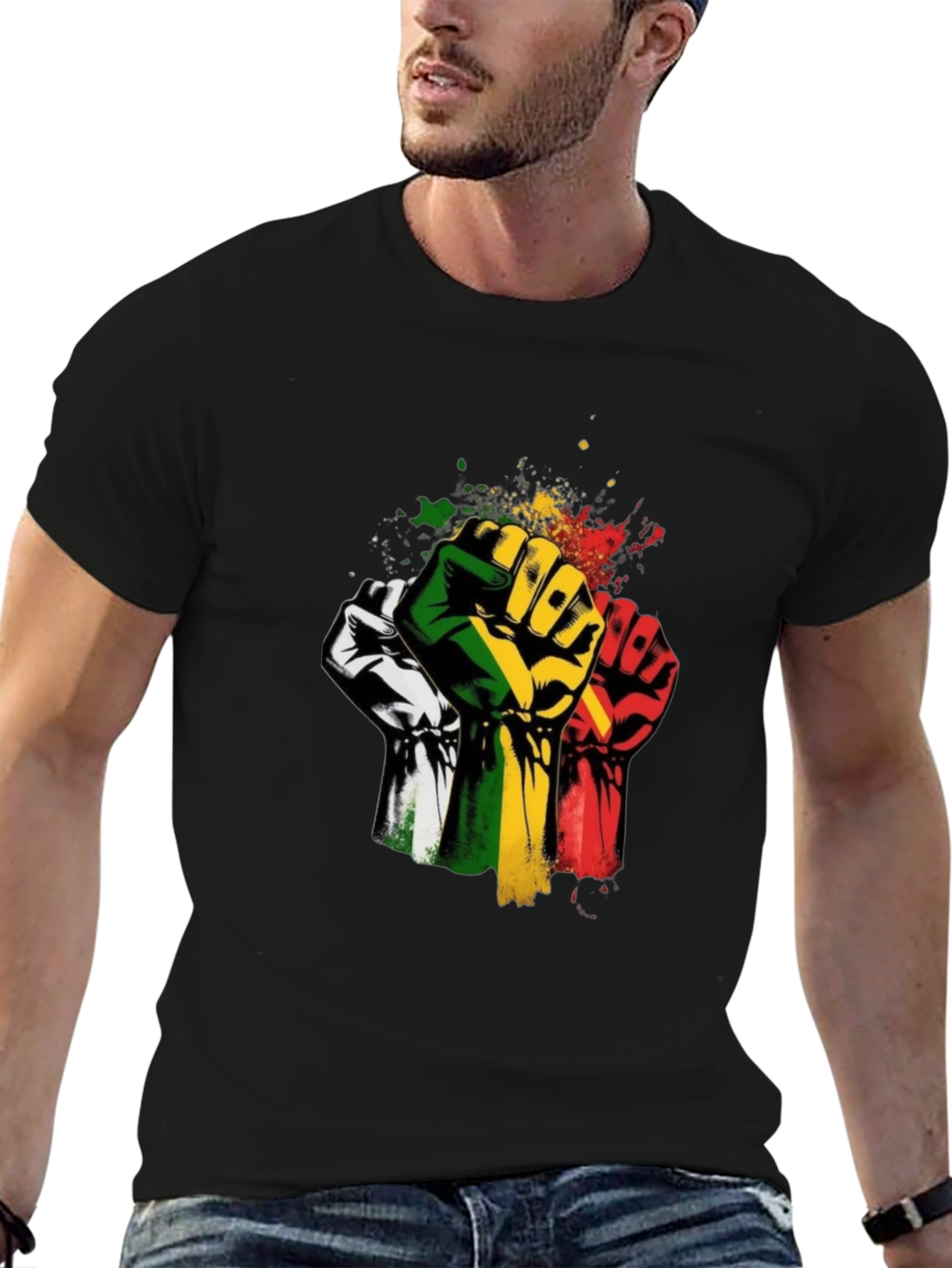 Empowered Fist Graphic T-Shirt - Black