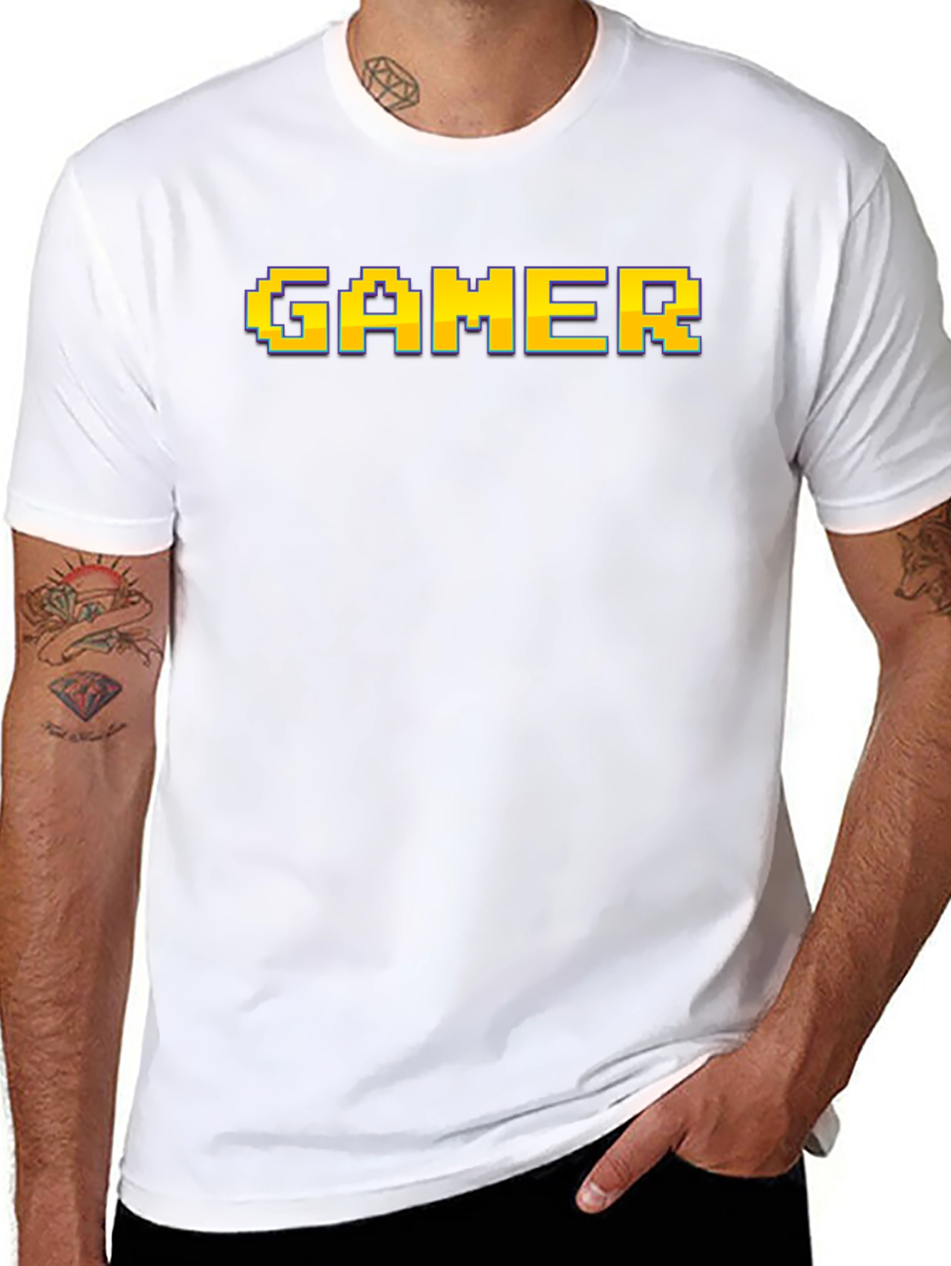 Retro Pixel Gamer T-Shirt - Black