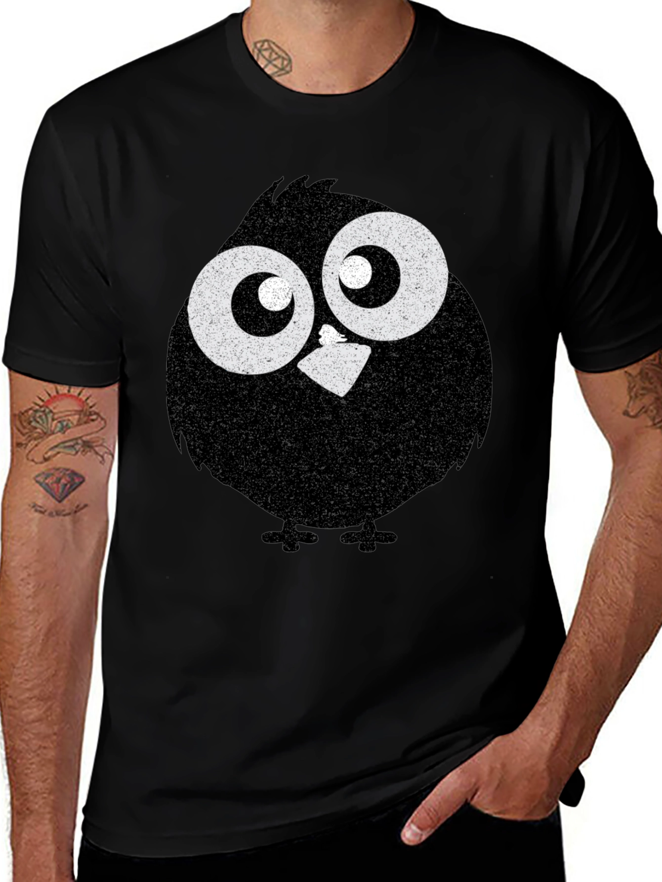 Funny Cartoon Bird Graphic T-Shirt