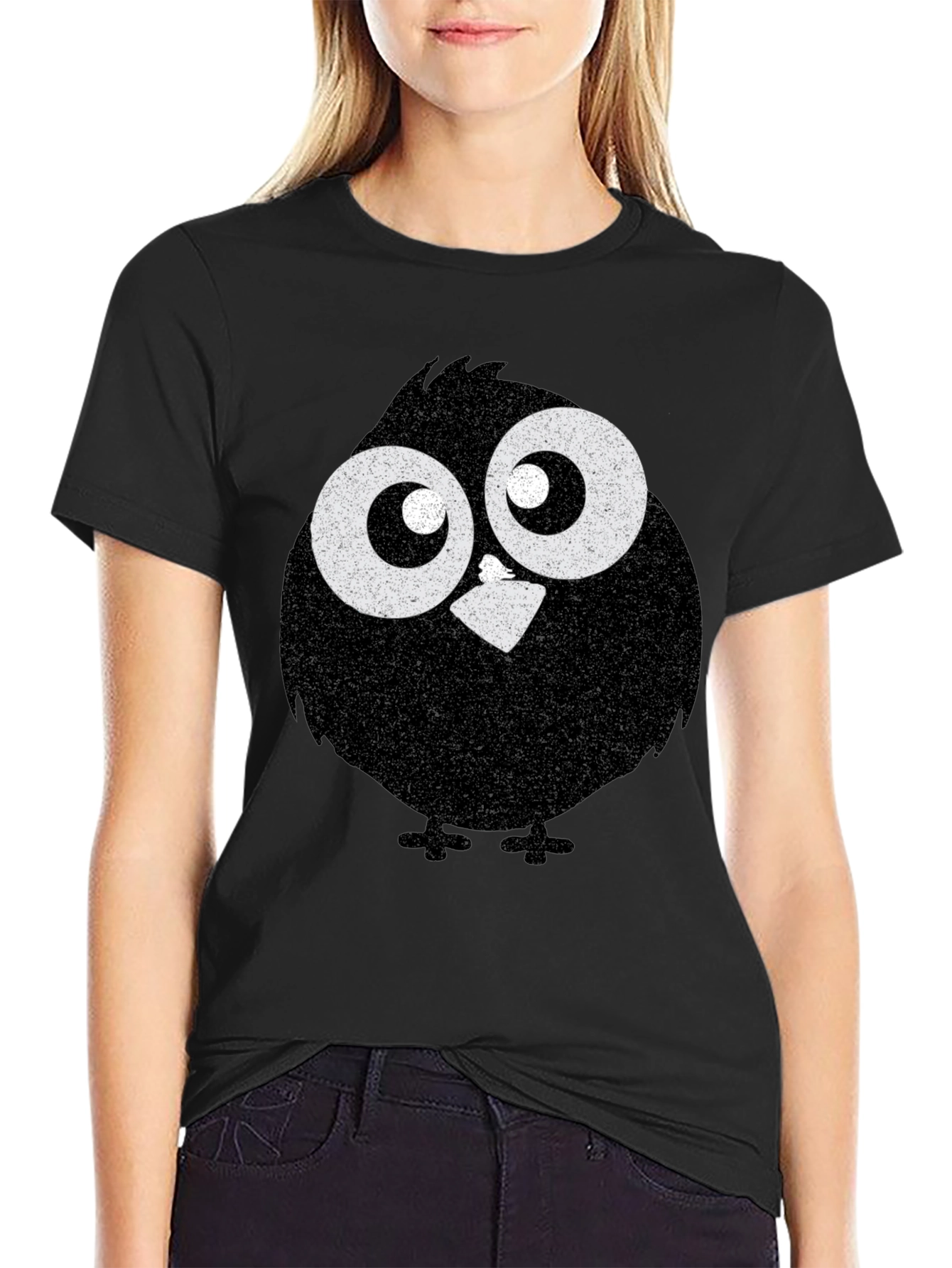 Funny Cartoon Bird Graphic T-Shirt