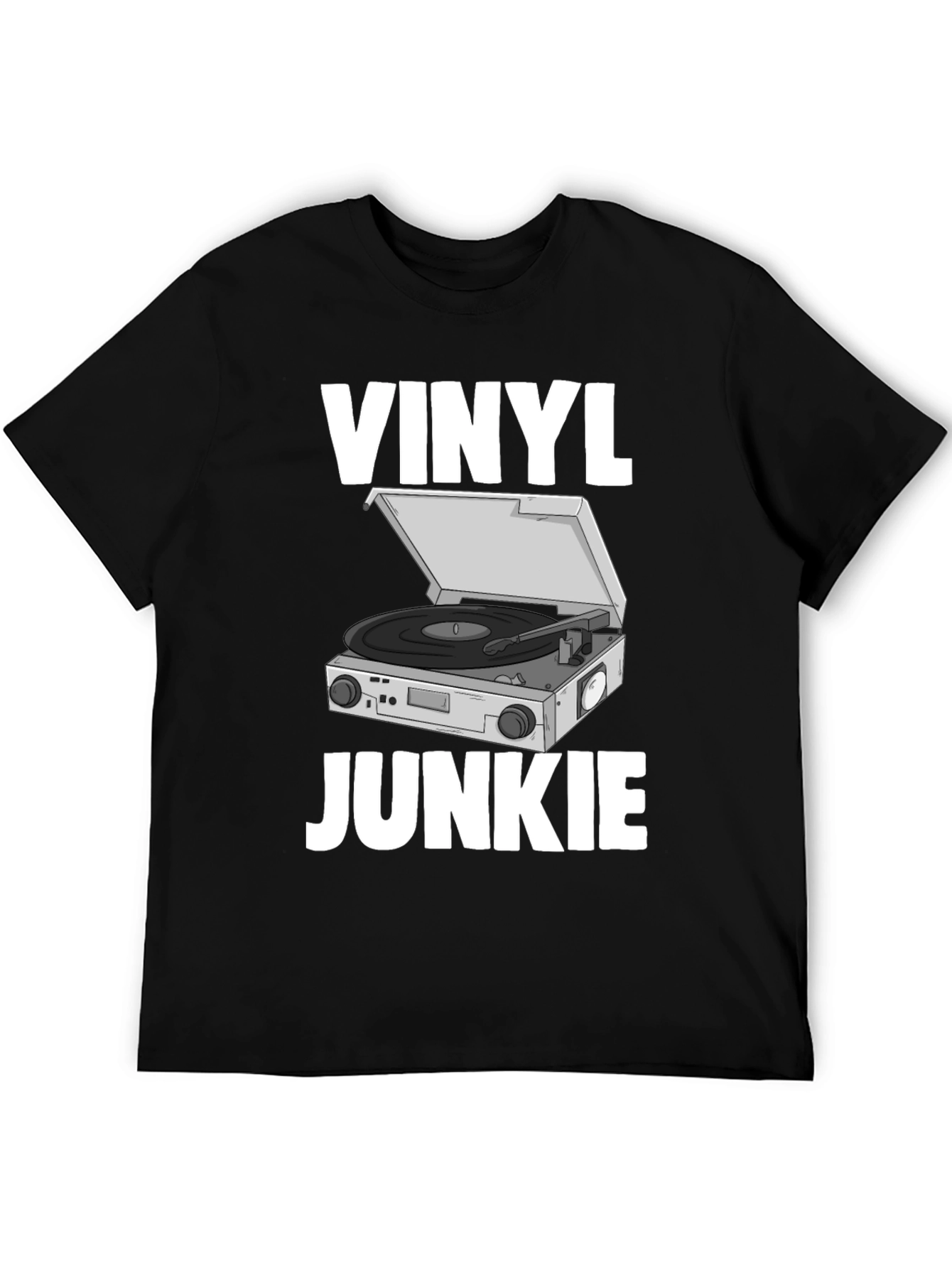 Vinyl Junkie Graphic Tee - Music Lover T-Shirt