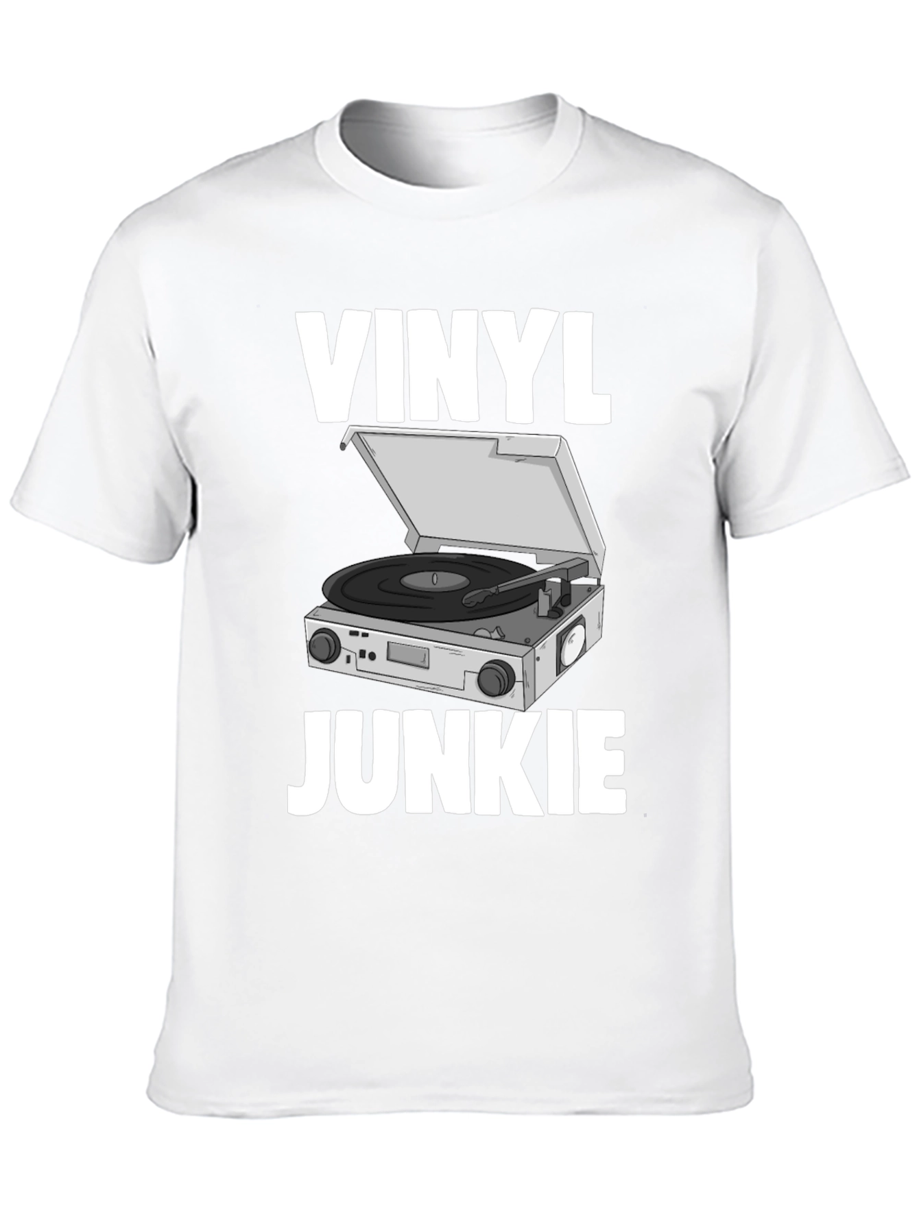 Vinyl Junkie Graphic Tee - Music Lover T-Shirt