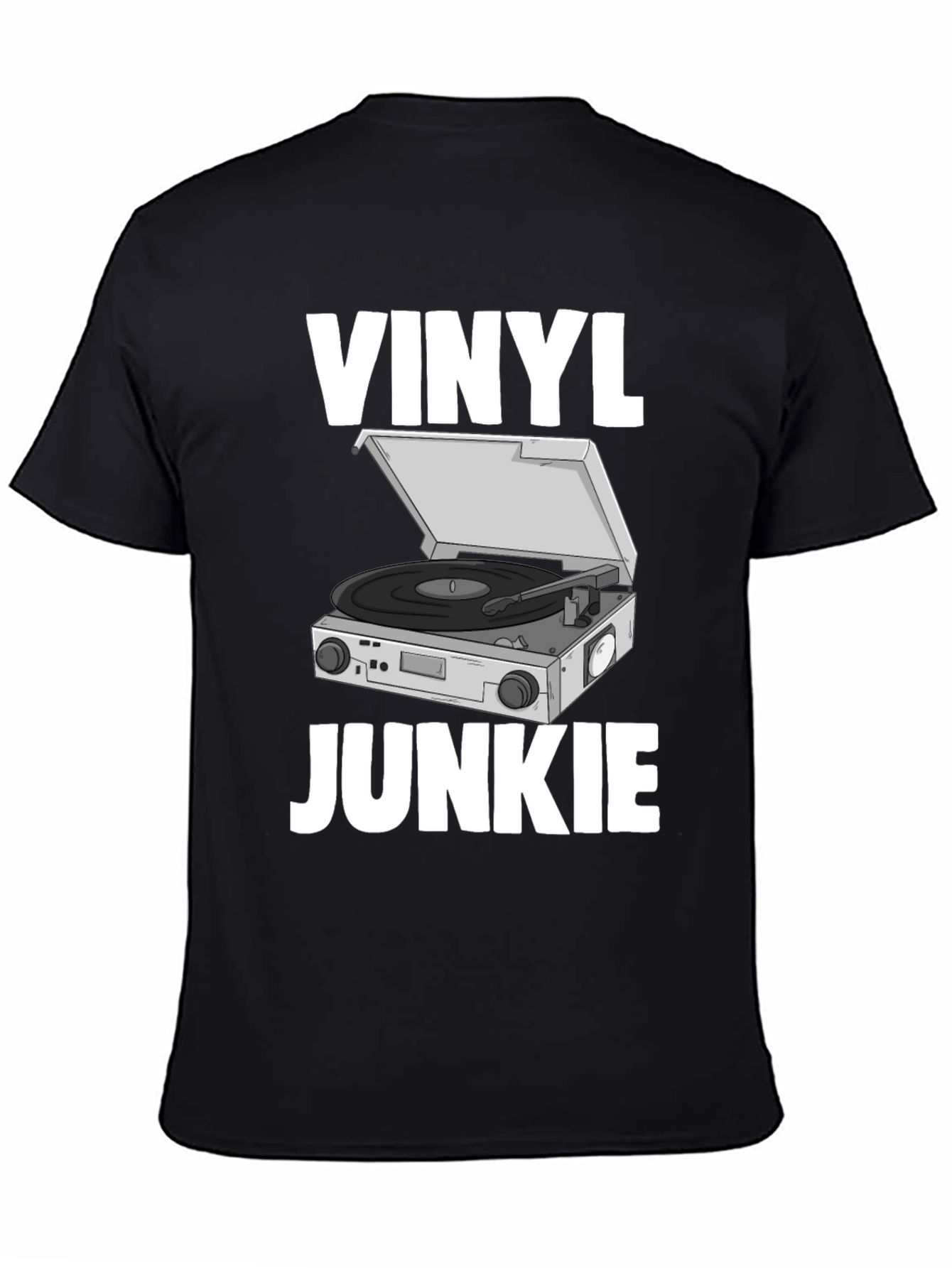 Vinyl Junkie Graphic Tee - Music Lover T-Shirt