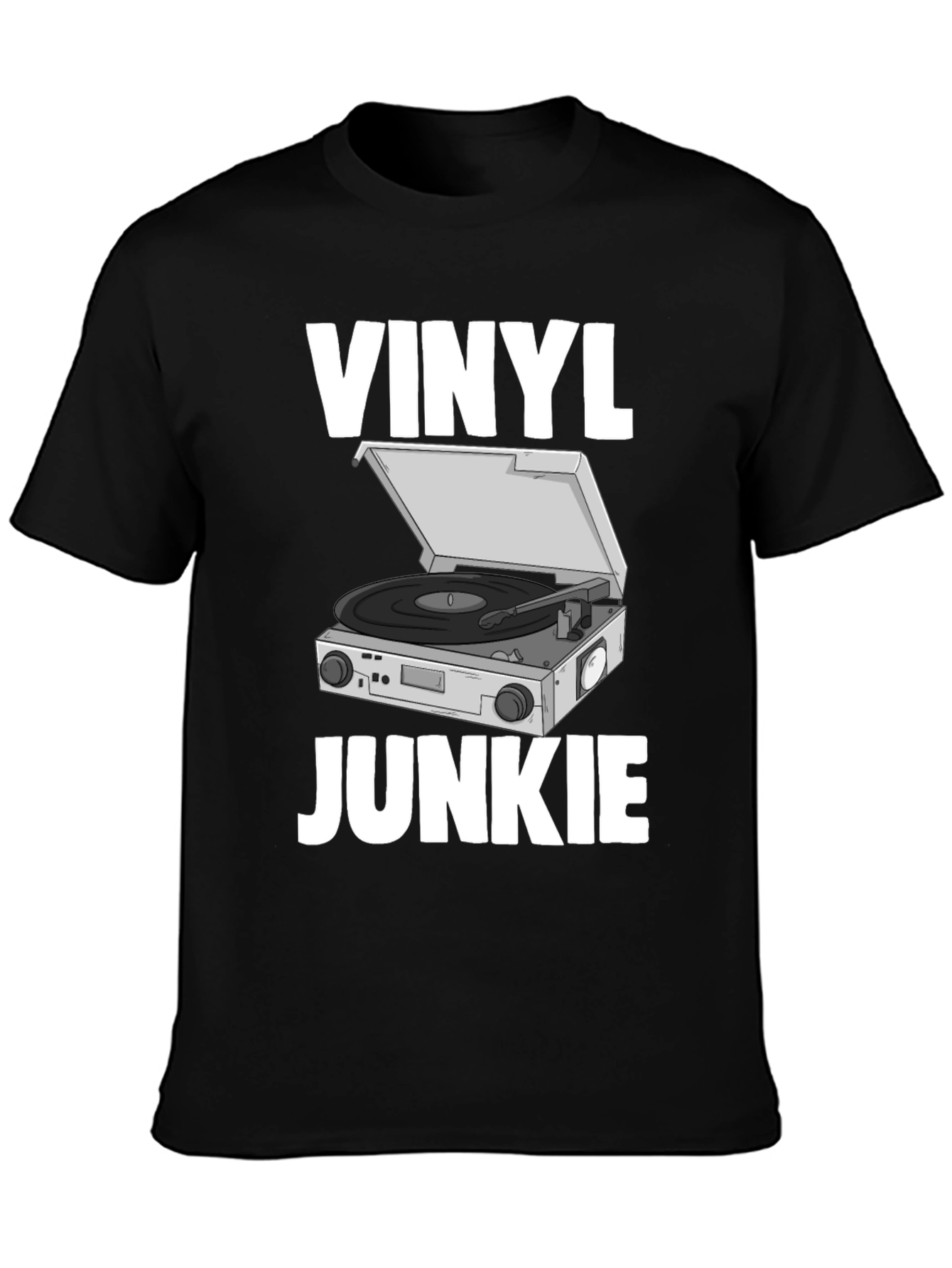 Vinyl Junkie Graphic Tee - Music Lover T-Shirt