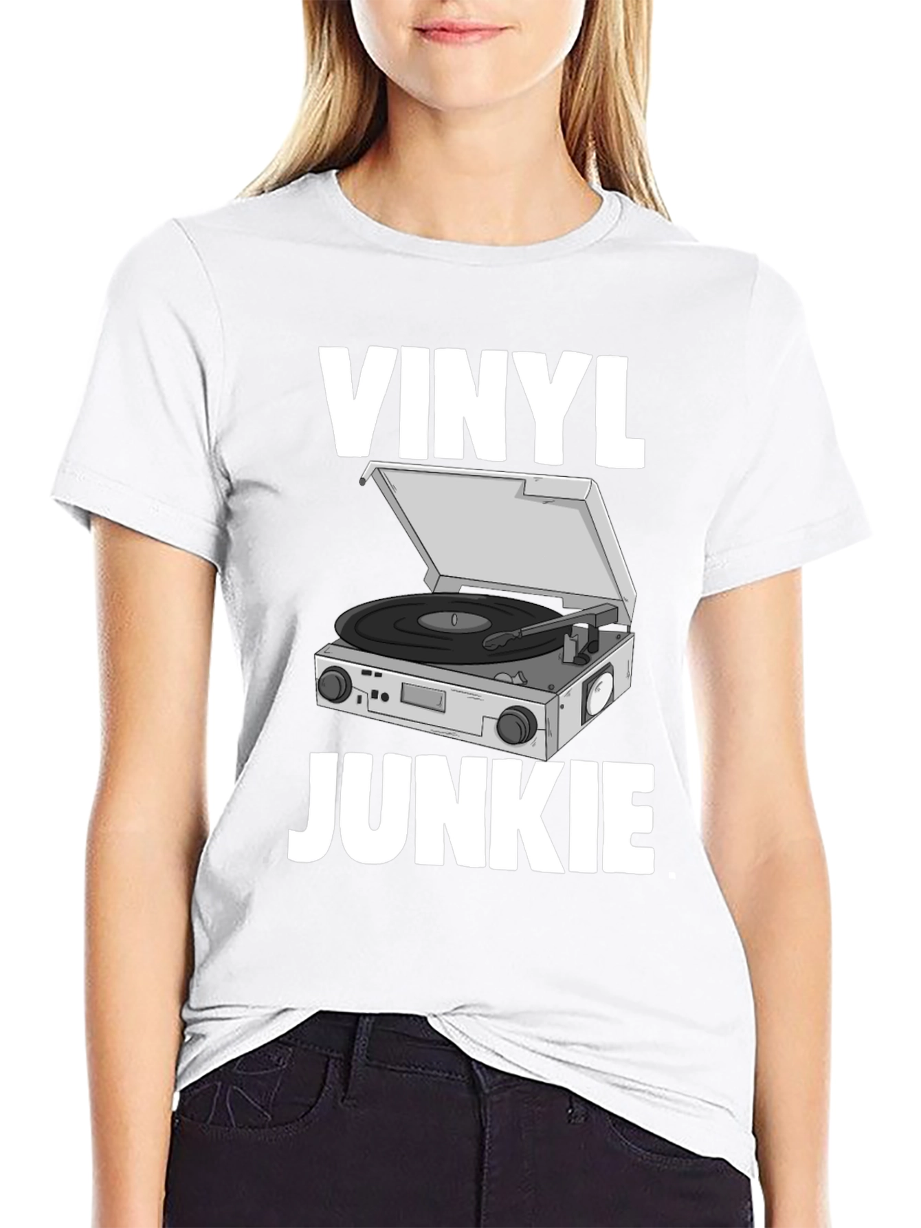 Vinyl Junkie Graphic Tee - Music Lover T-Shirt