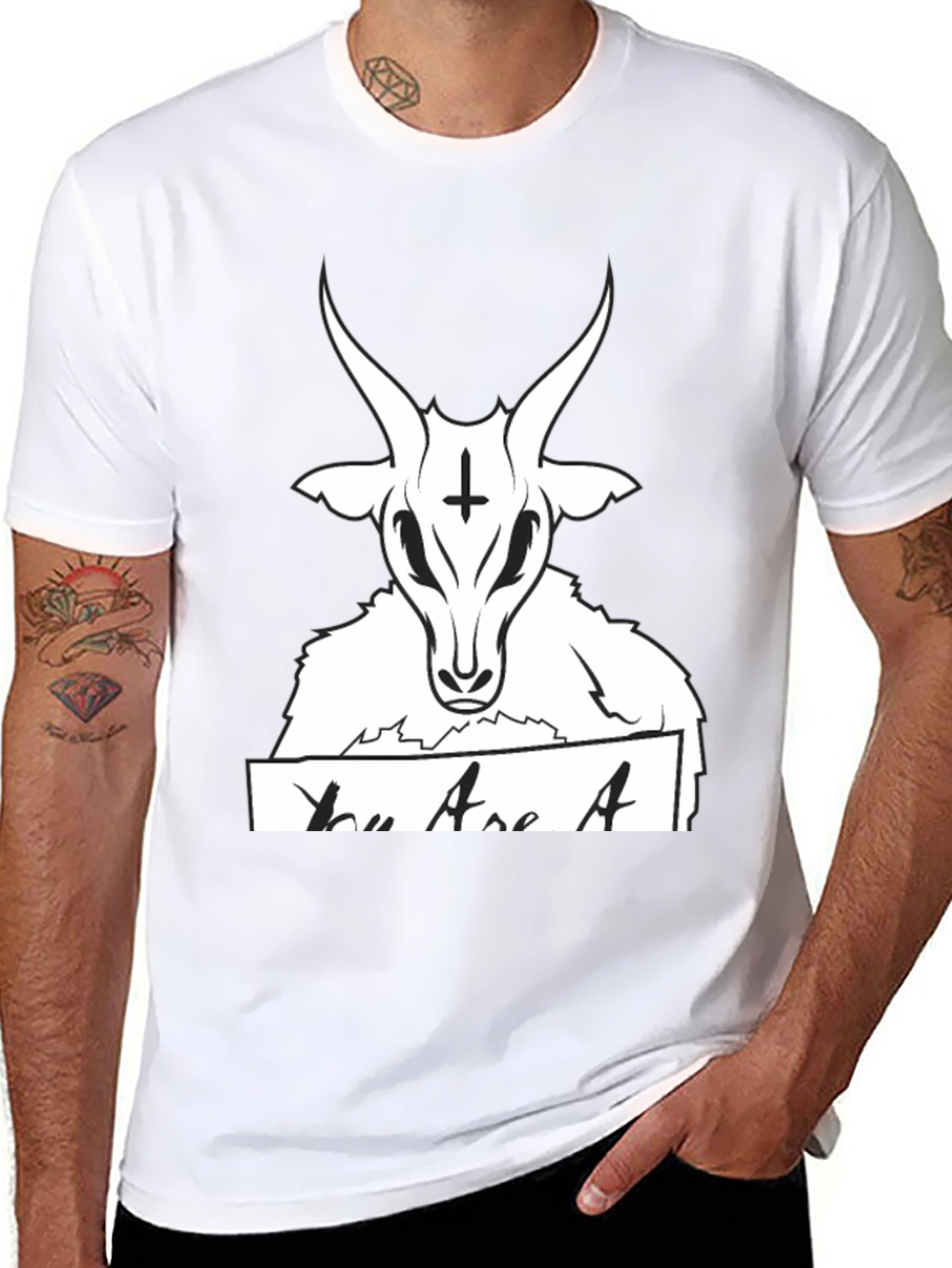 Baphomet Goat Graphic Tee - You Are A... Design
