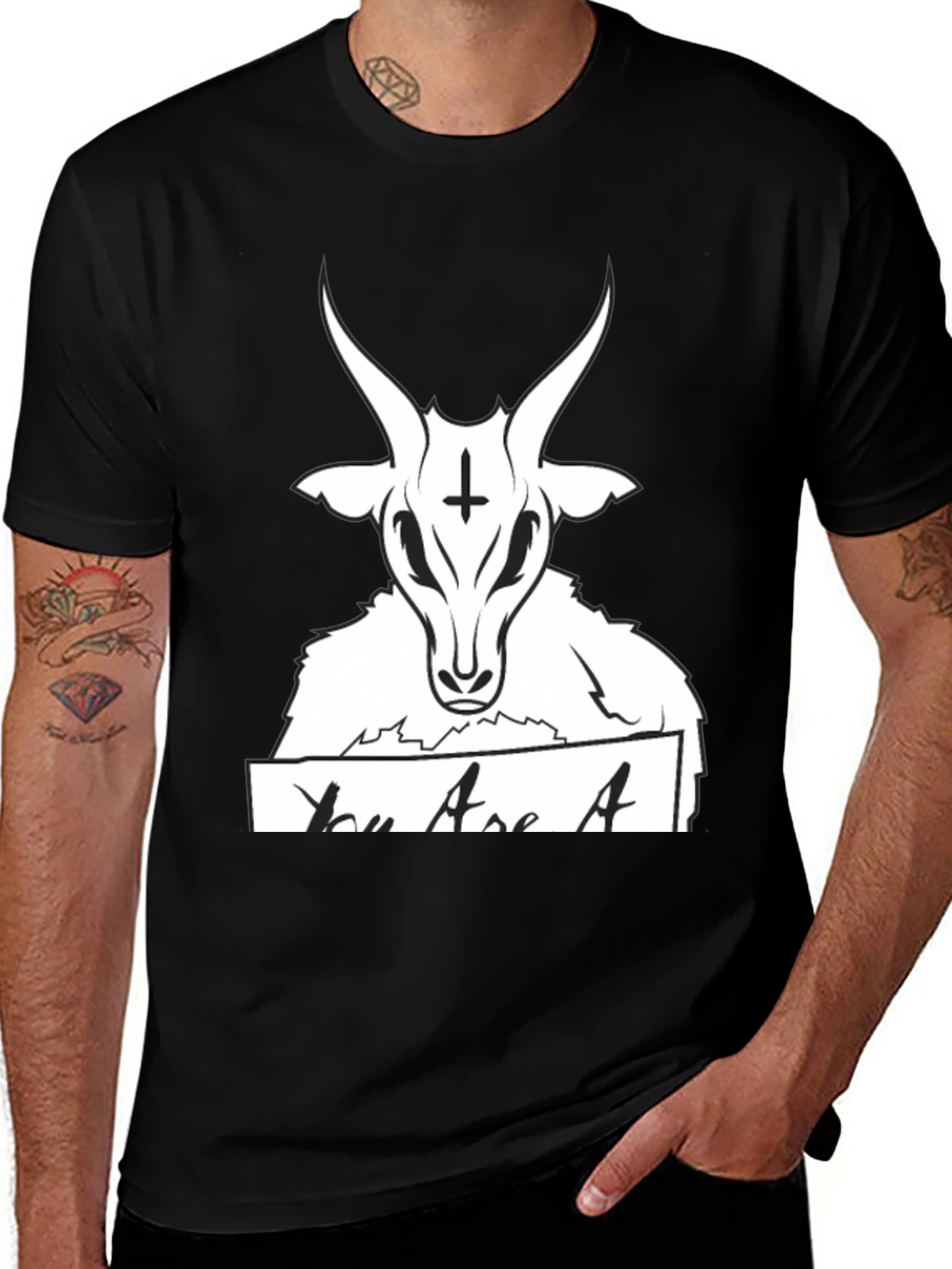Baphomet Goat Graphic Tee - You Are A... Design
