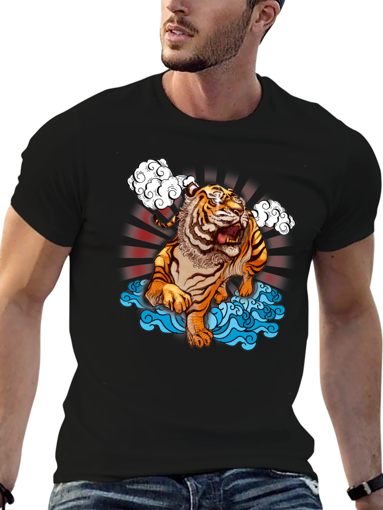 Tiger Graphic Black T-Shirt