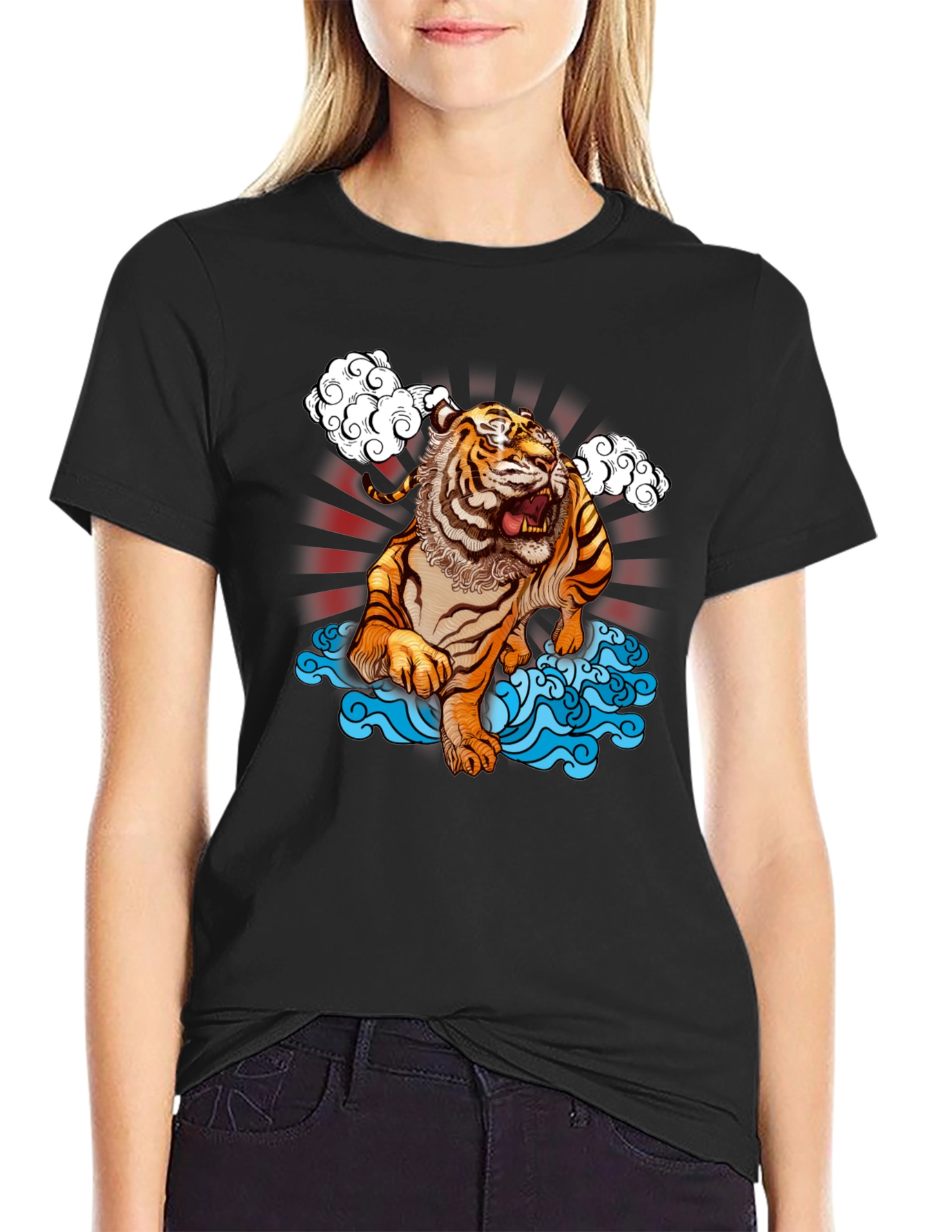 Tiger Graphic Black T-Shirt