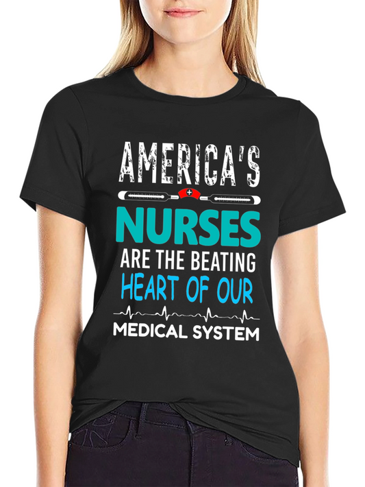 Americas Nurses T-Shirt - Medical System Tee