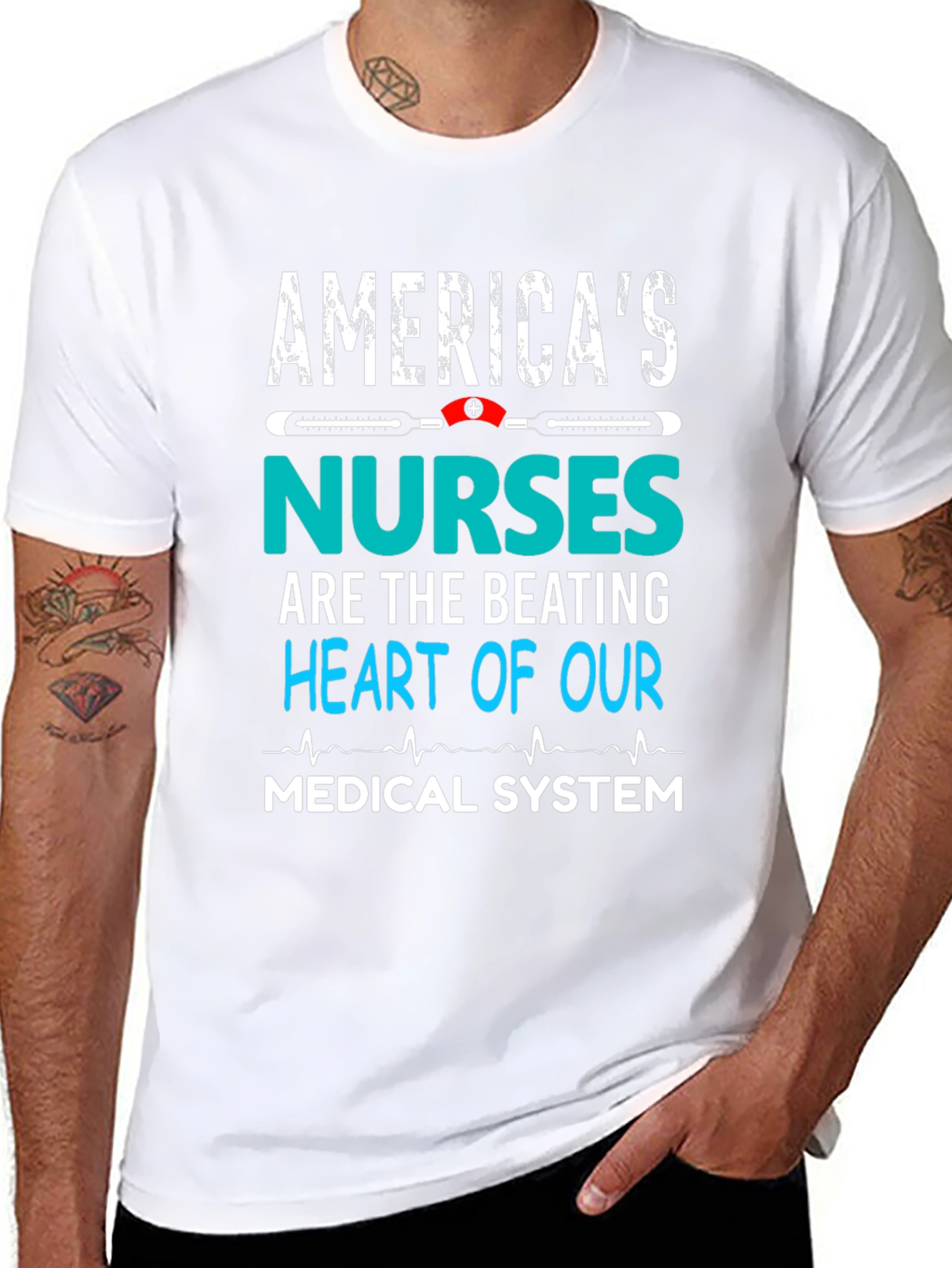 Americas Nurses T-Shirt - Medical System Tee