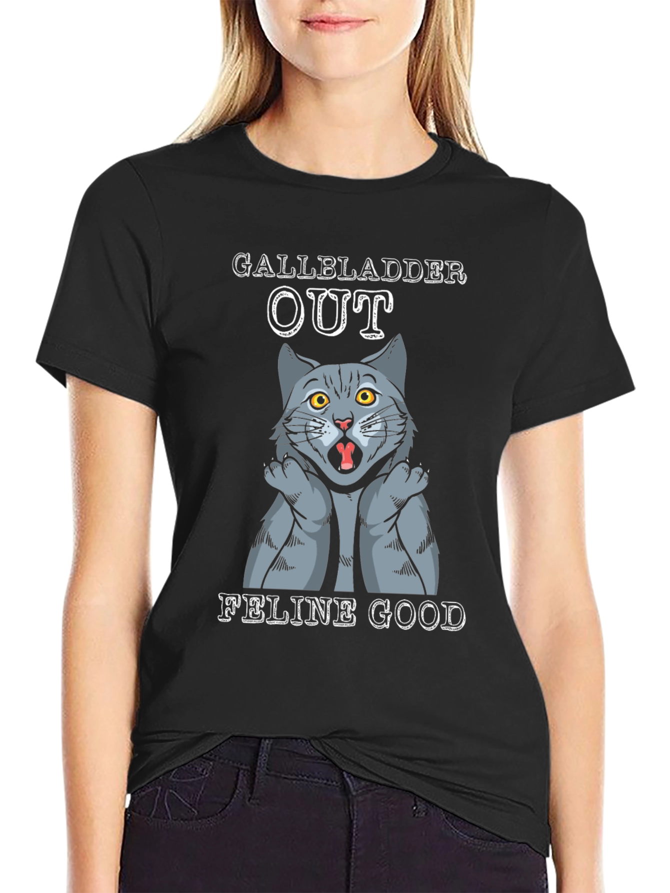 Gallbladder Out Feline Good Cat T-Shirt