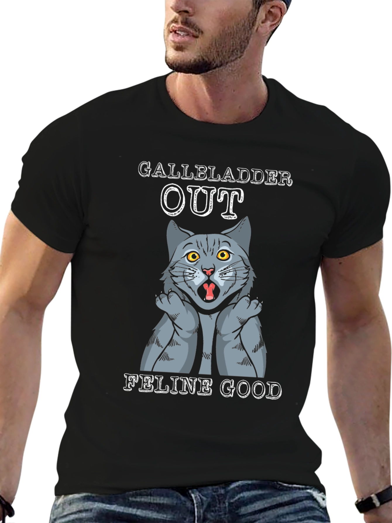 Gallbladder Out Feline Good Cat T-Shirt