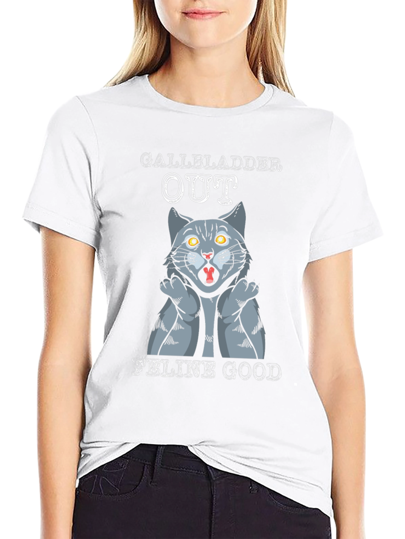 Gallbladder Out Feline Good Cat T-Shirt