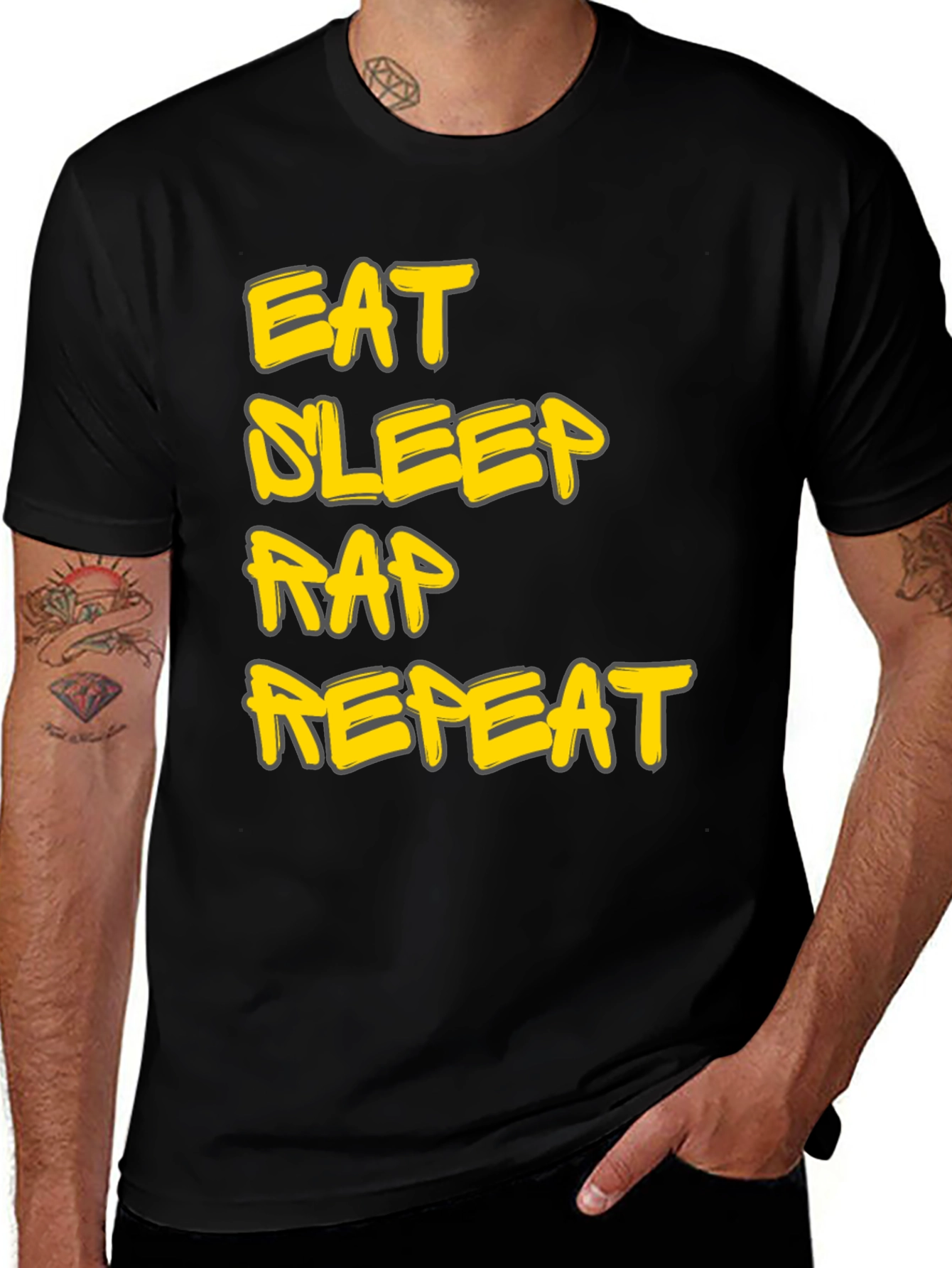 Eat Sleep Rap Repeat Graphic Tee