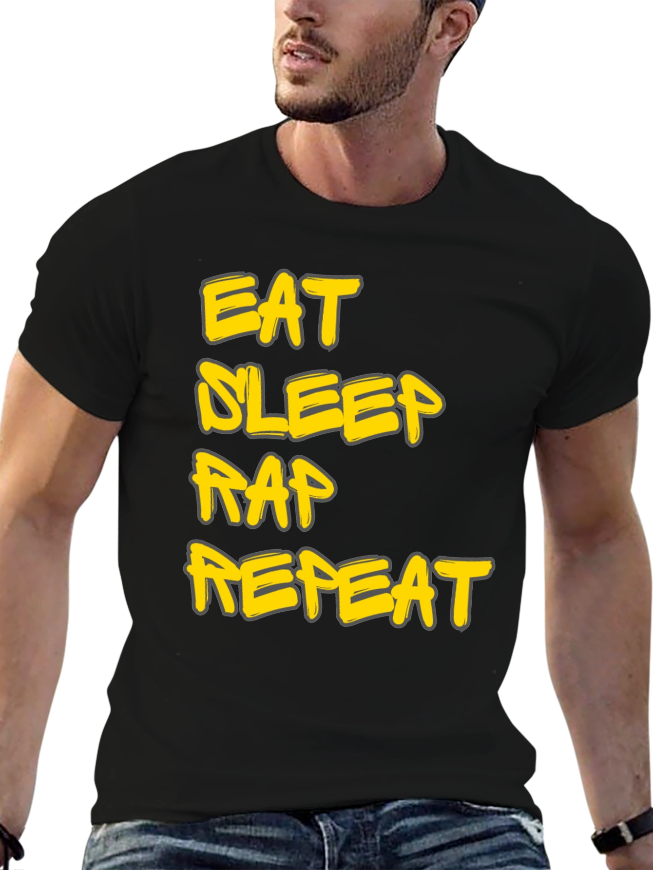 Eat Sleep Rap Repeat Graphic Tee