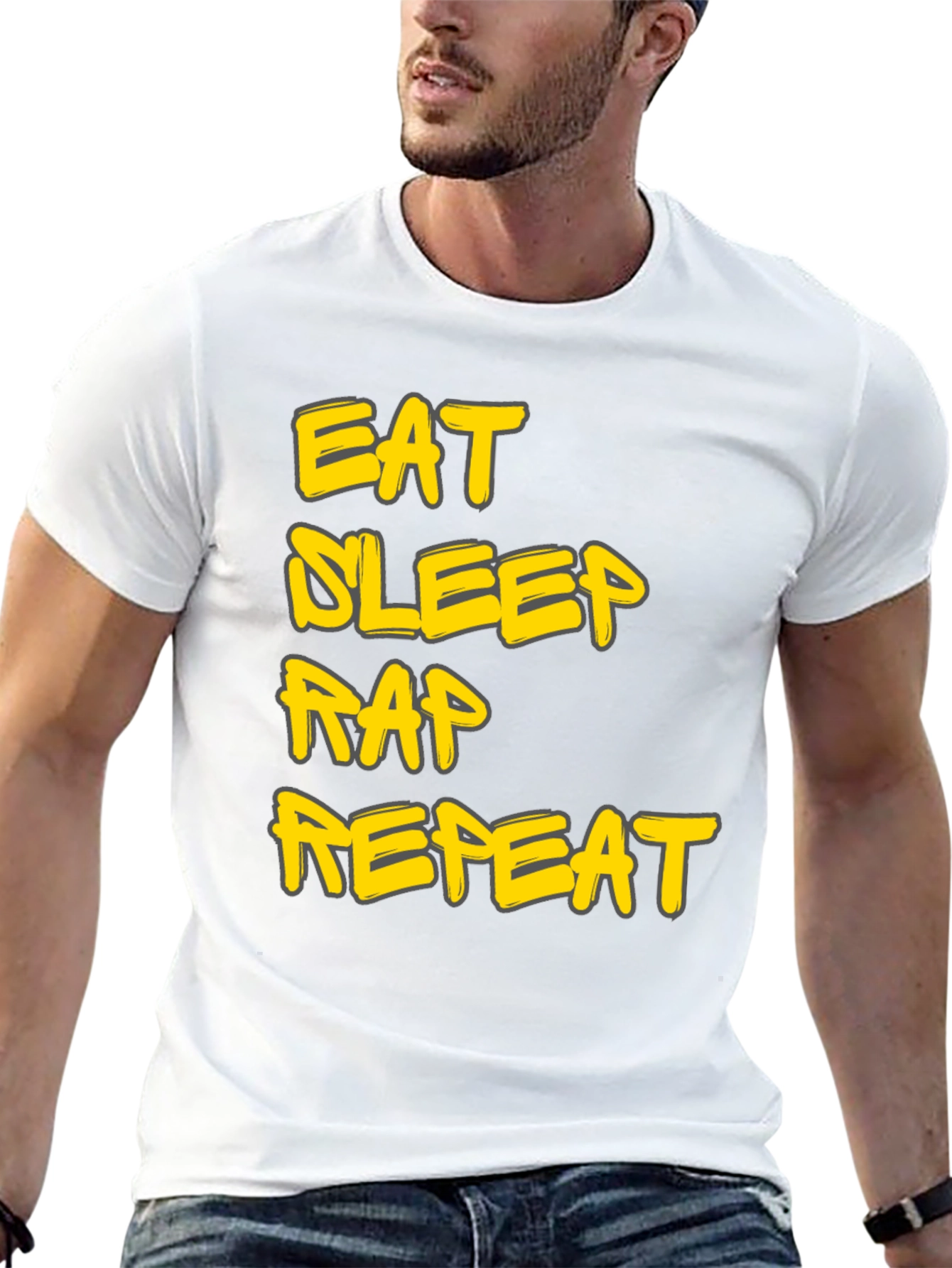 Eat Sleep Rap Repeat Graphic Tee