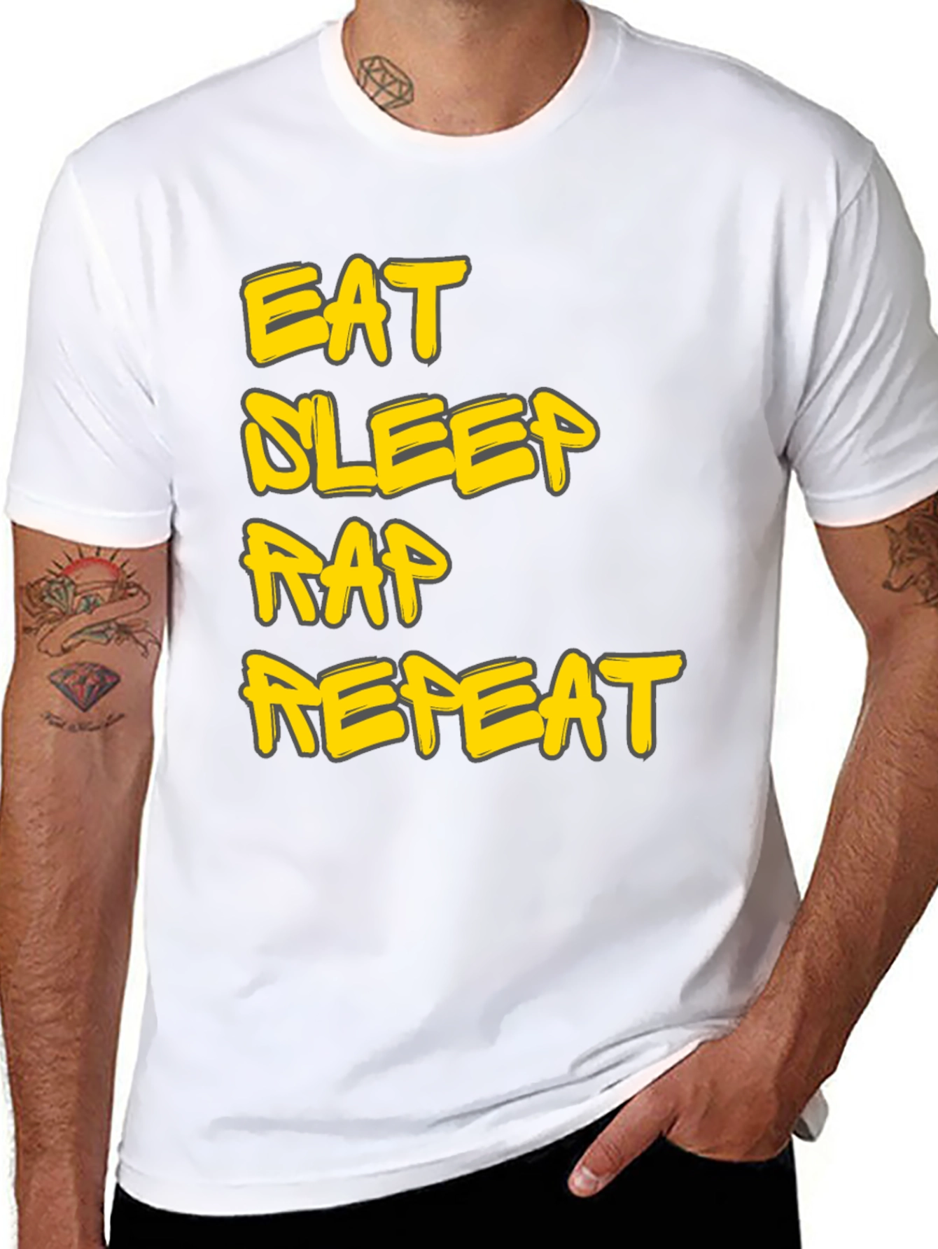 Eat Sleep Rap Repeat Graphic Tee