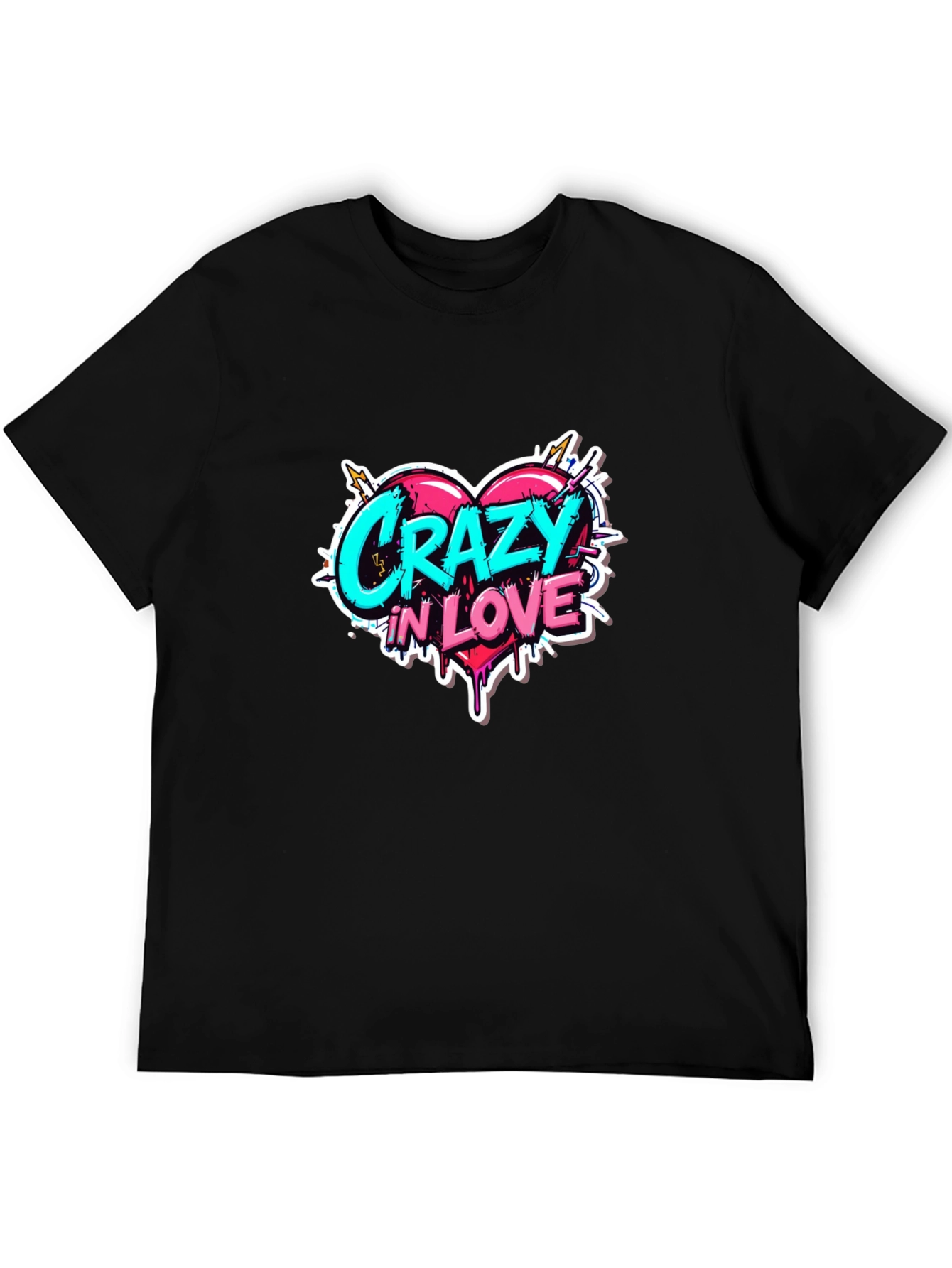 Crazy in Love Graphic Tee - Black Casual Shirt