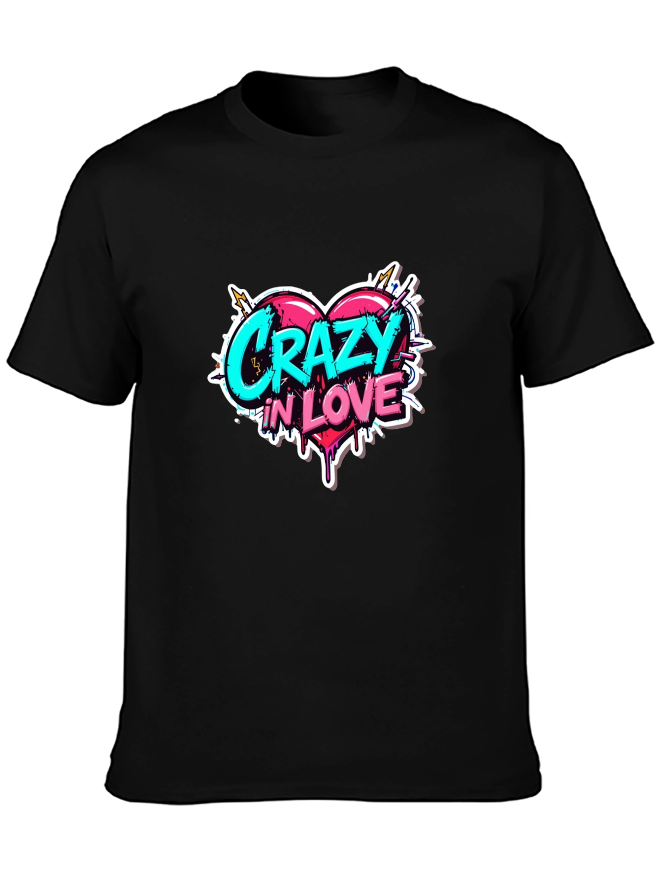 Crazy in Love Graphic Tee - Black Casual Shirt