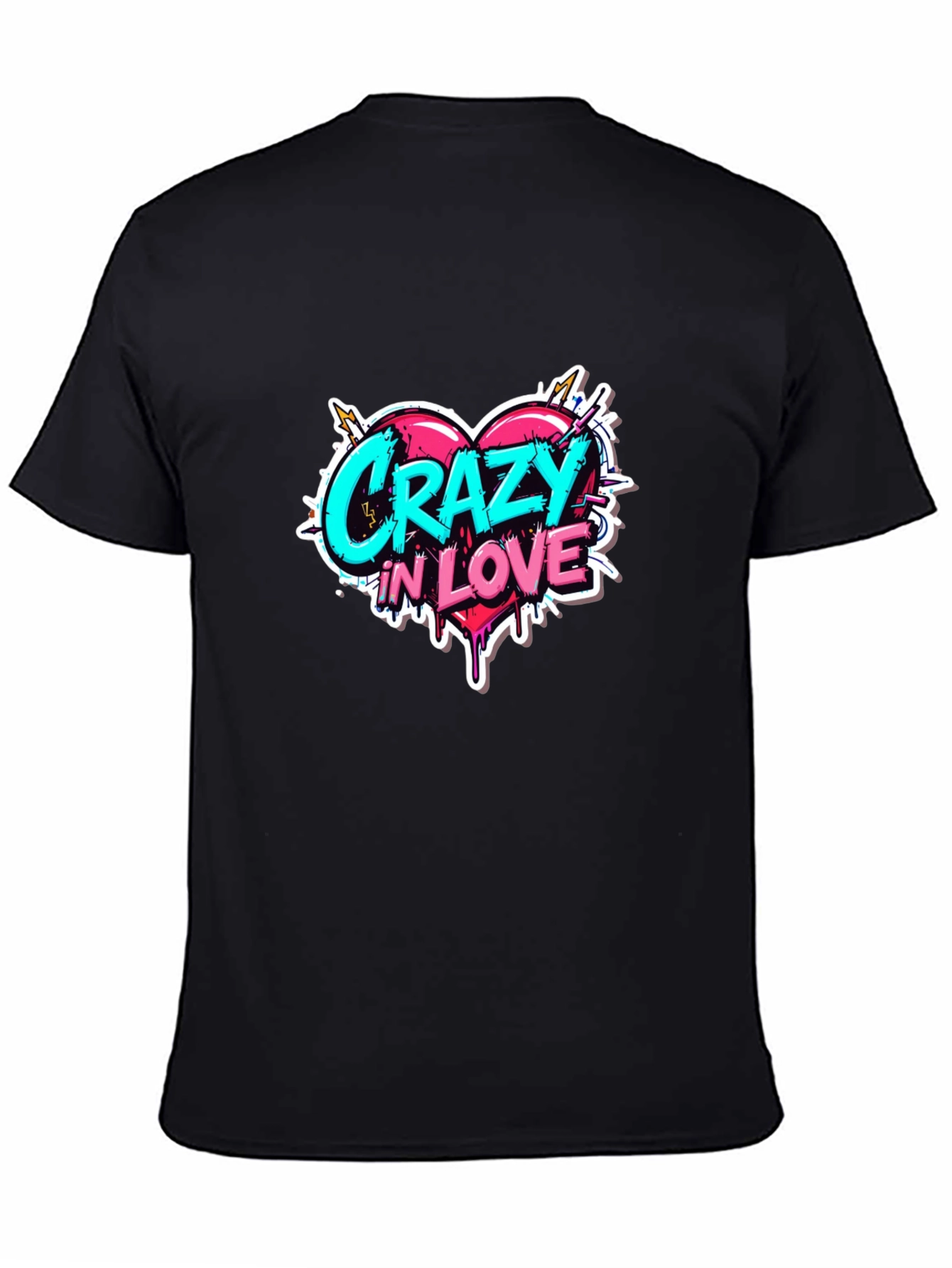 Crazy in Love Graphic Tee - Black Casual Shirt