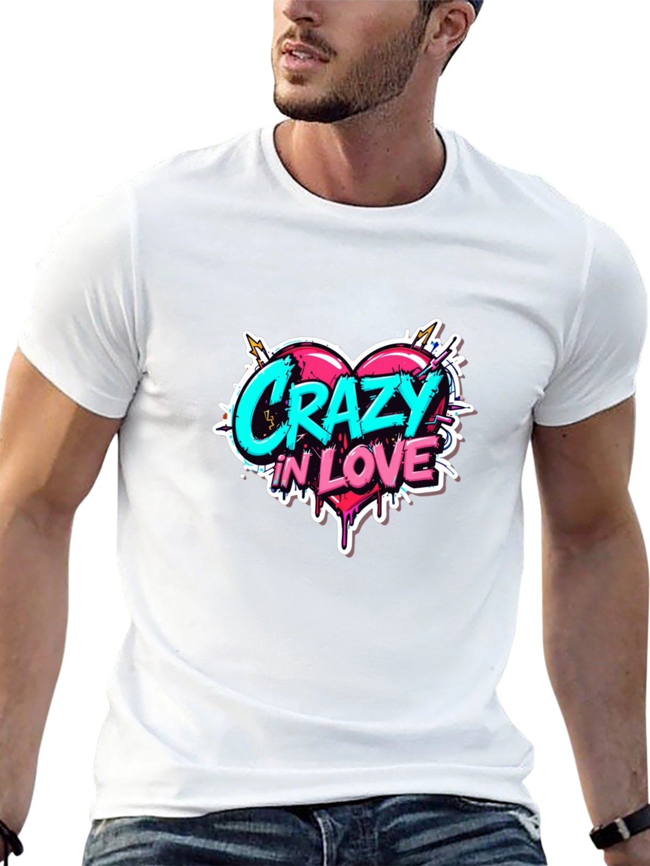 Crazy in Love Graphic Tee - Black Casual Shirt