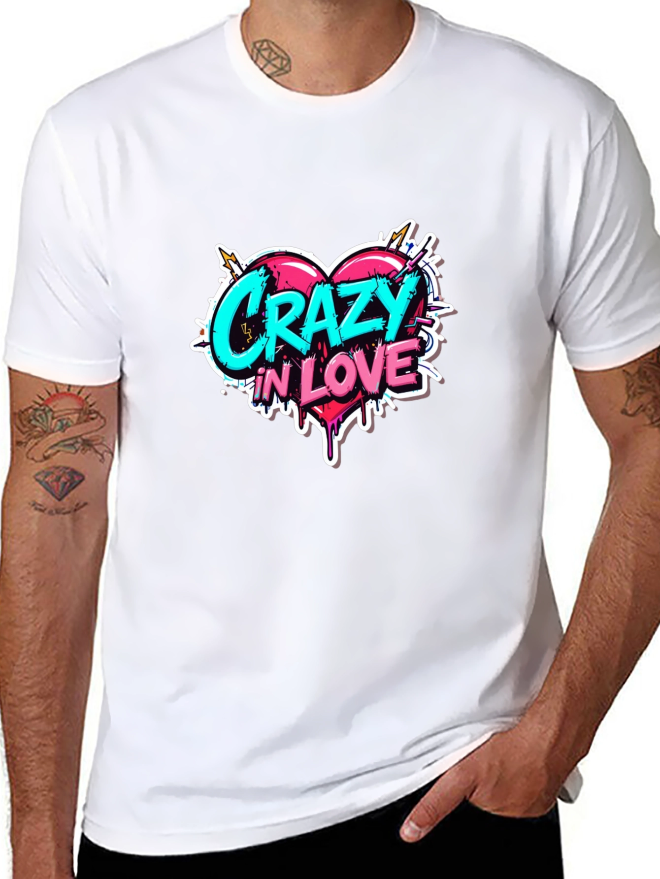 Crazy in Love Graphic Tee - Black Casual Shirt