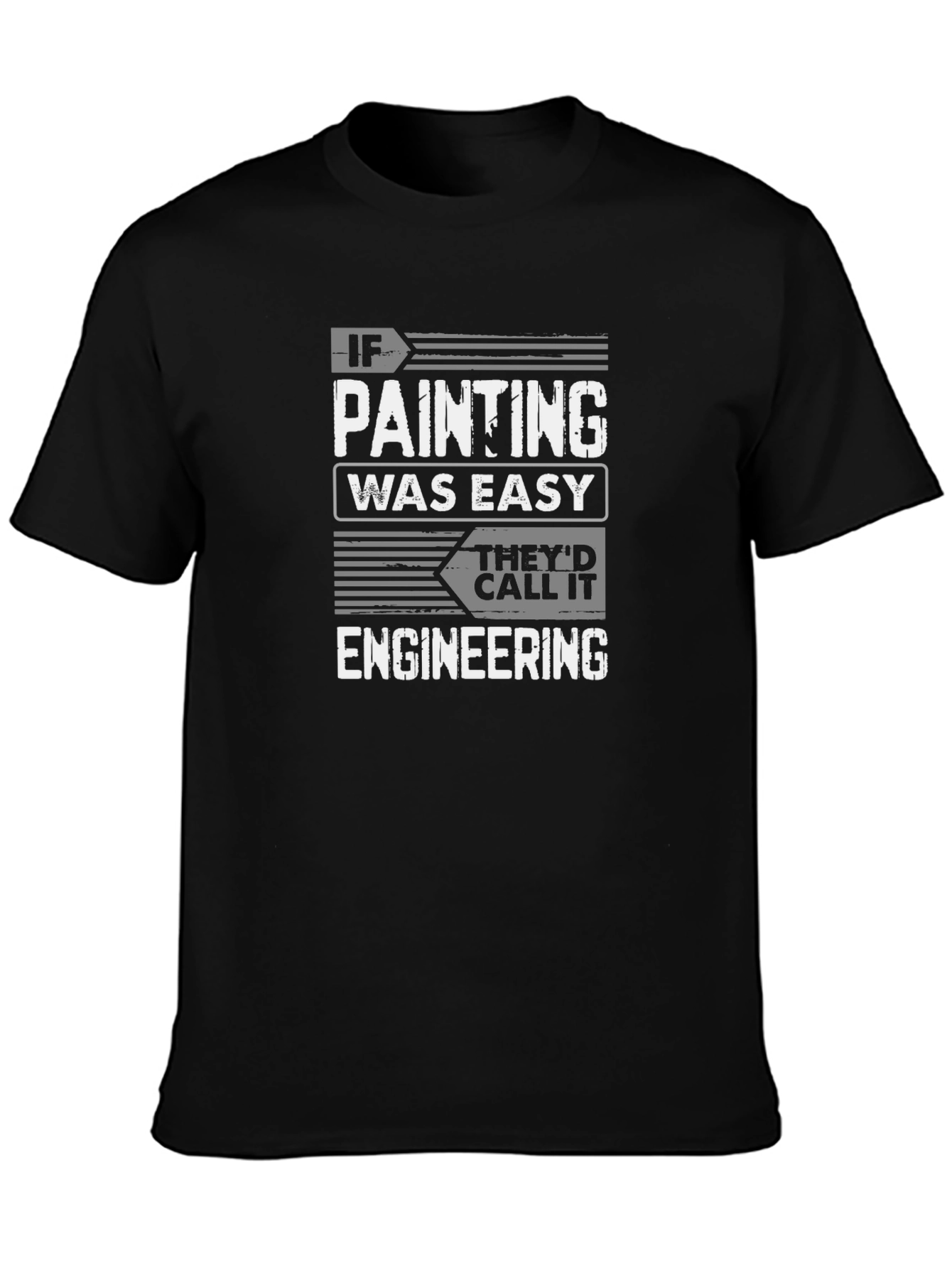 Funny Painting vs Engineering Graphic T-Shirt