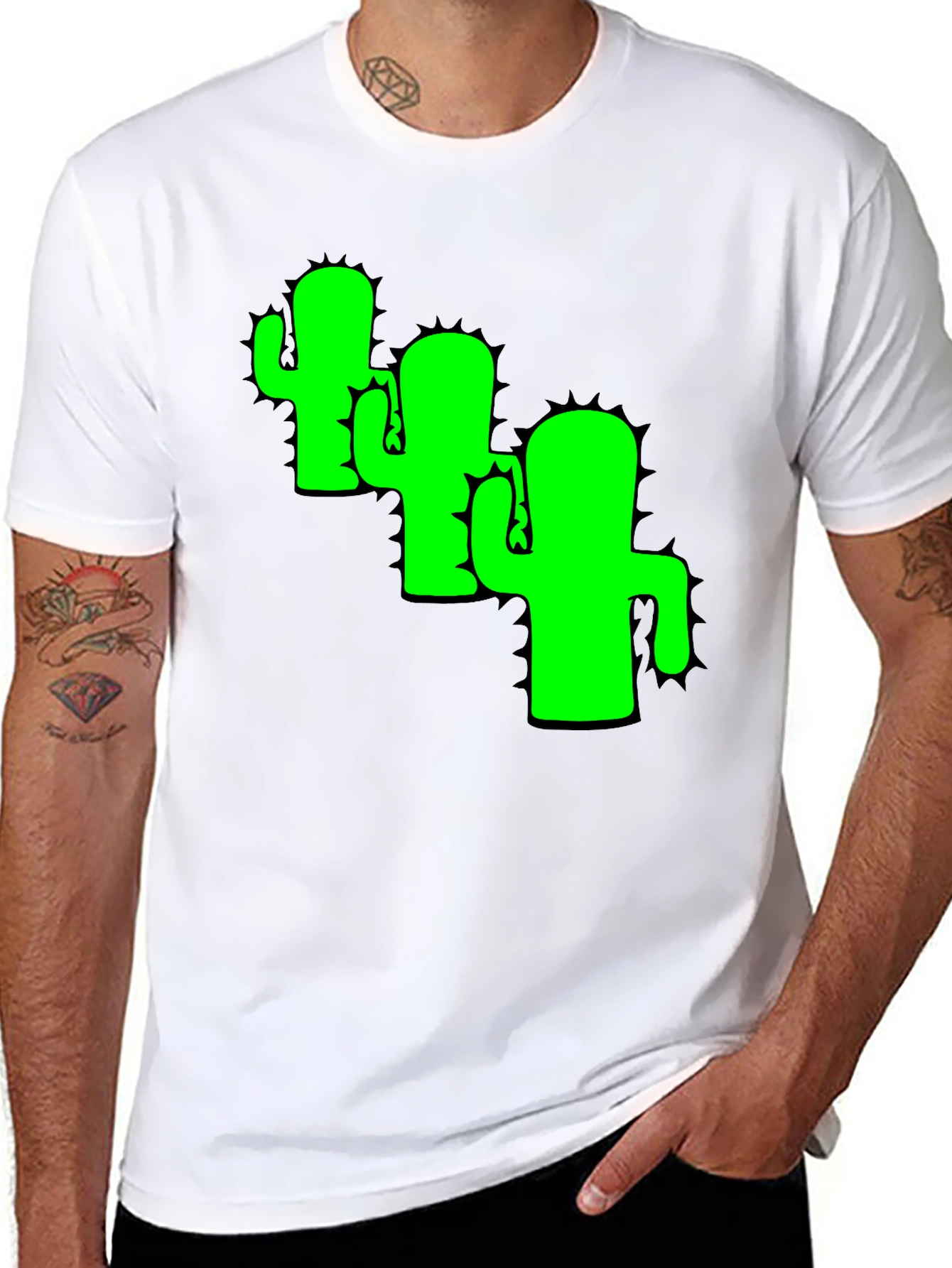 Cactus Graphic Tee - Cool Desert Vibes Black T-Shirt