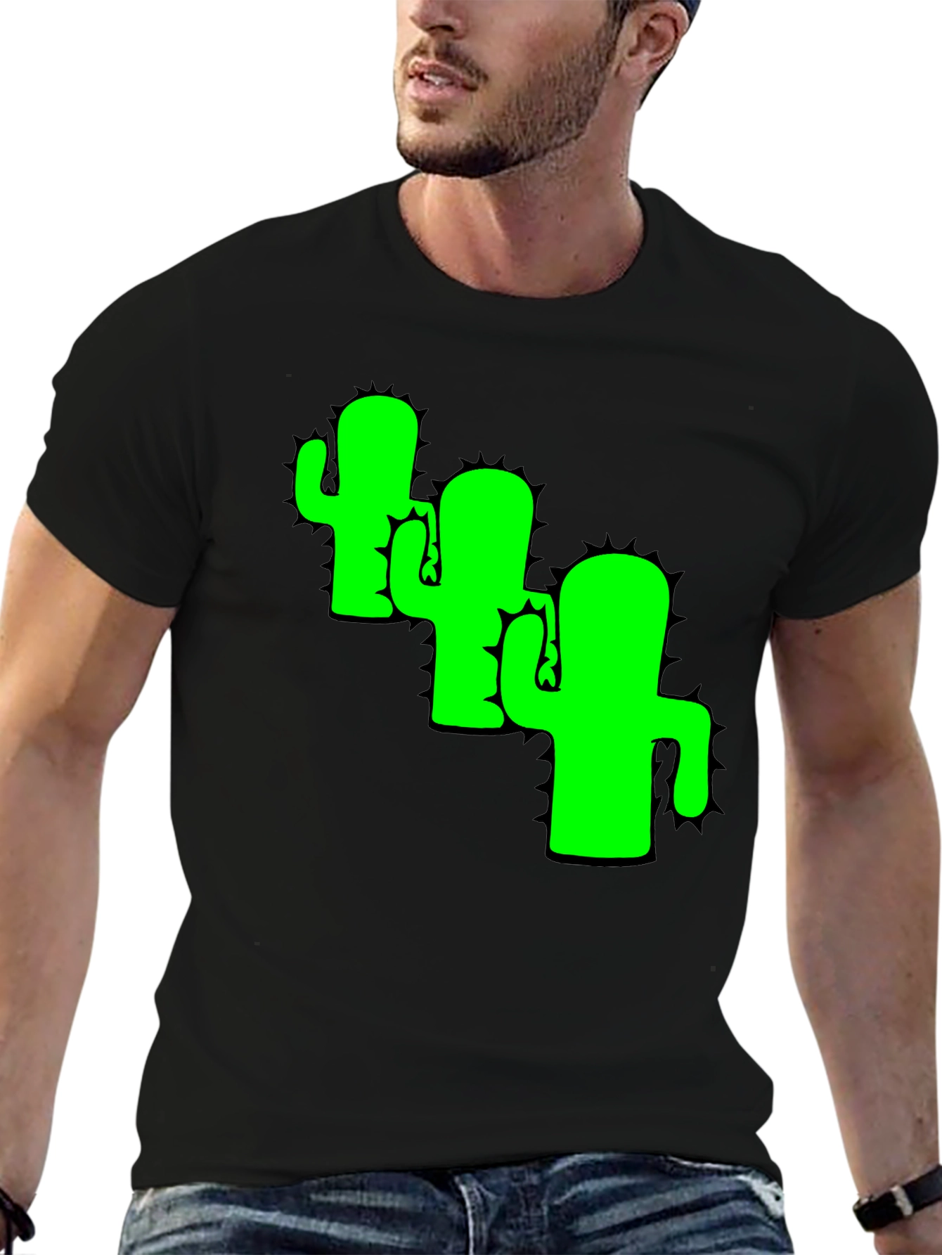 Cactus Graphic Tee - Cool Desert Vibes Black T-Shirt